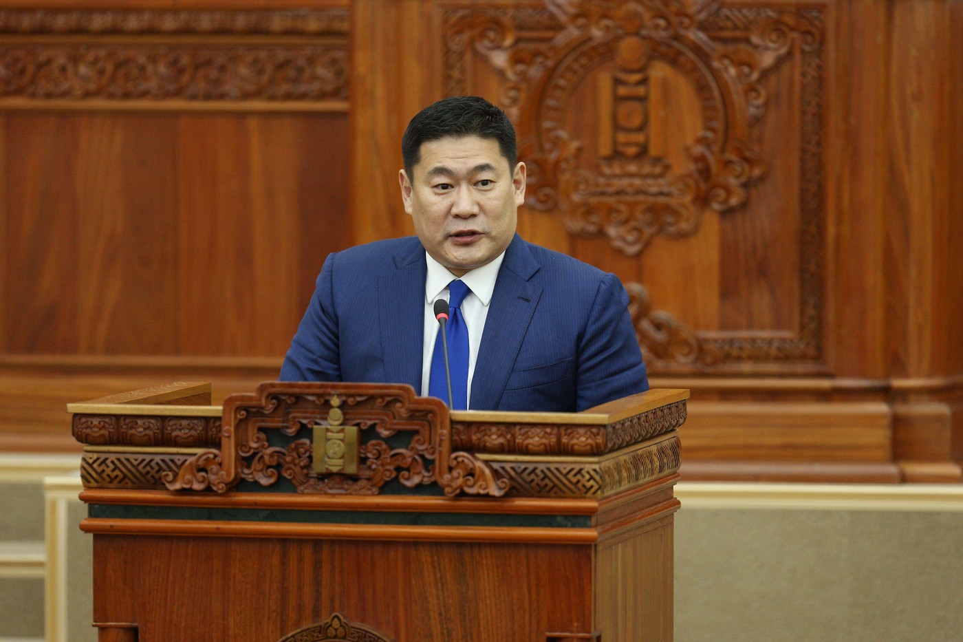 Ulaanbaatar, Mongolia. 3rd july, 2025. 32nd Prime Minister of Mongolia Oyun-Erdene Luvsannamsrai has resigned. Credit: L.Enkh-Orgil.