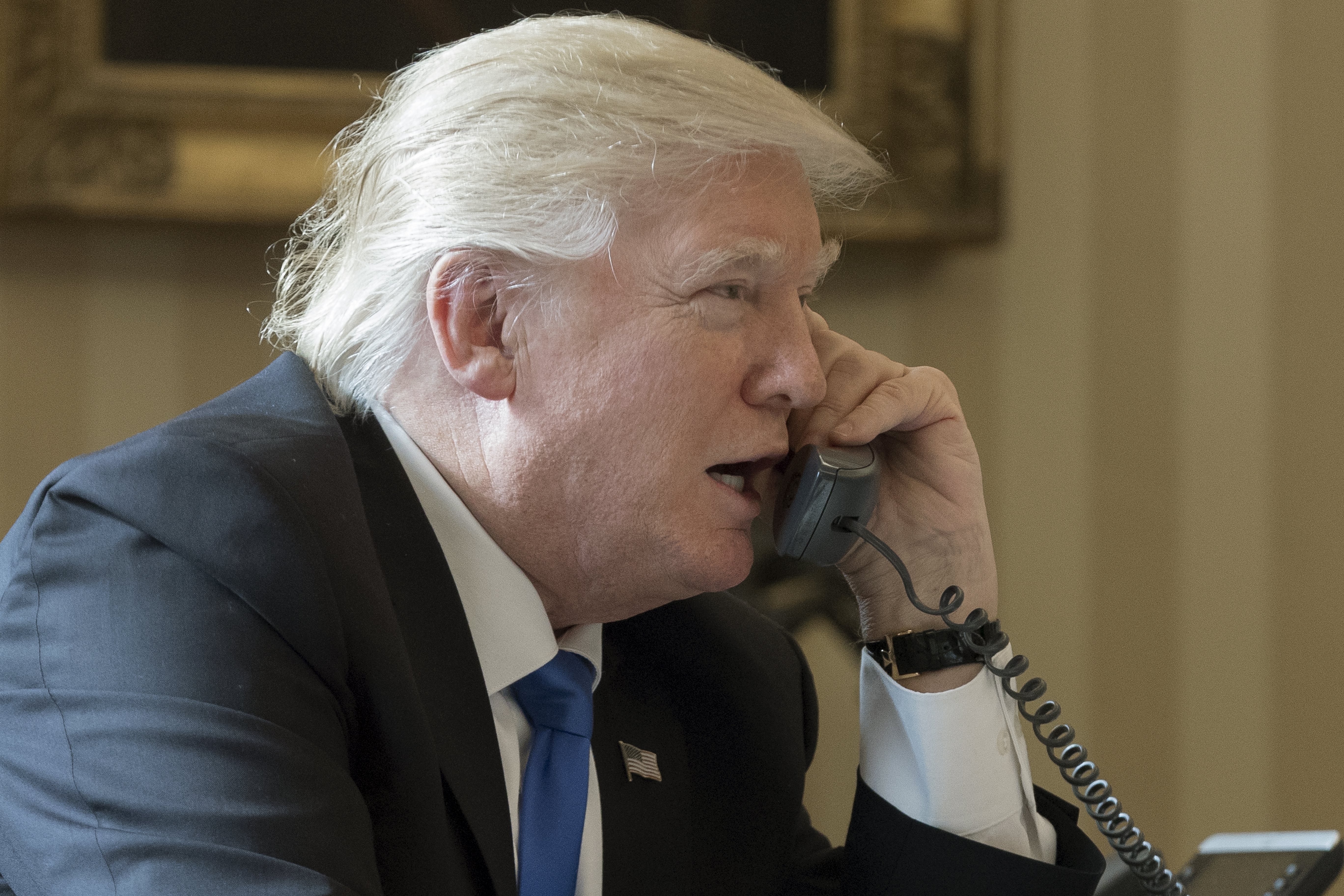 US President Donald J. Trump speaks to world leaders