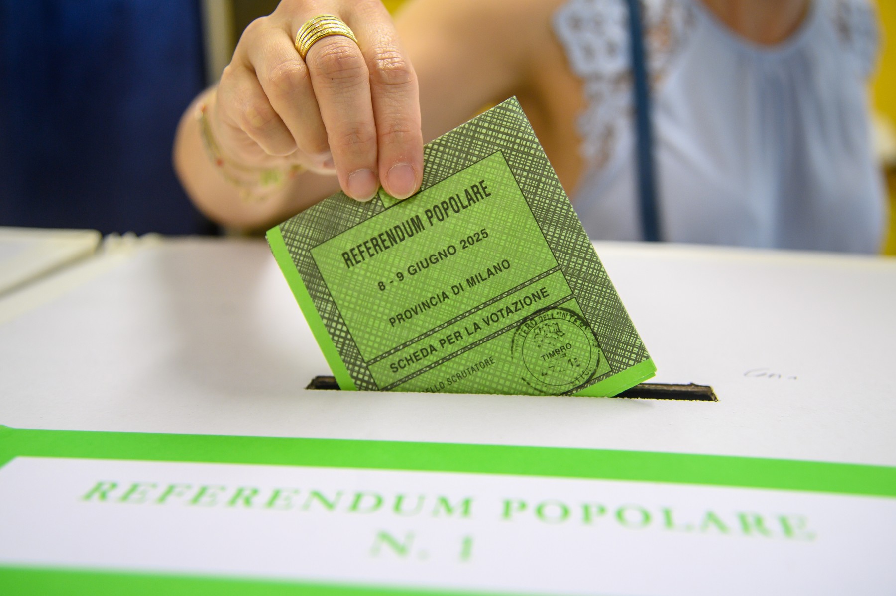 Milan, Vote for Popular Referendum June 8-9 on Work, Security , Citizenship, Italy - 08 Jun 2025