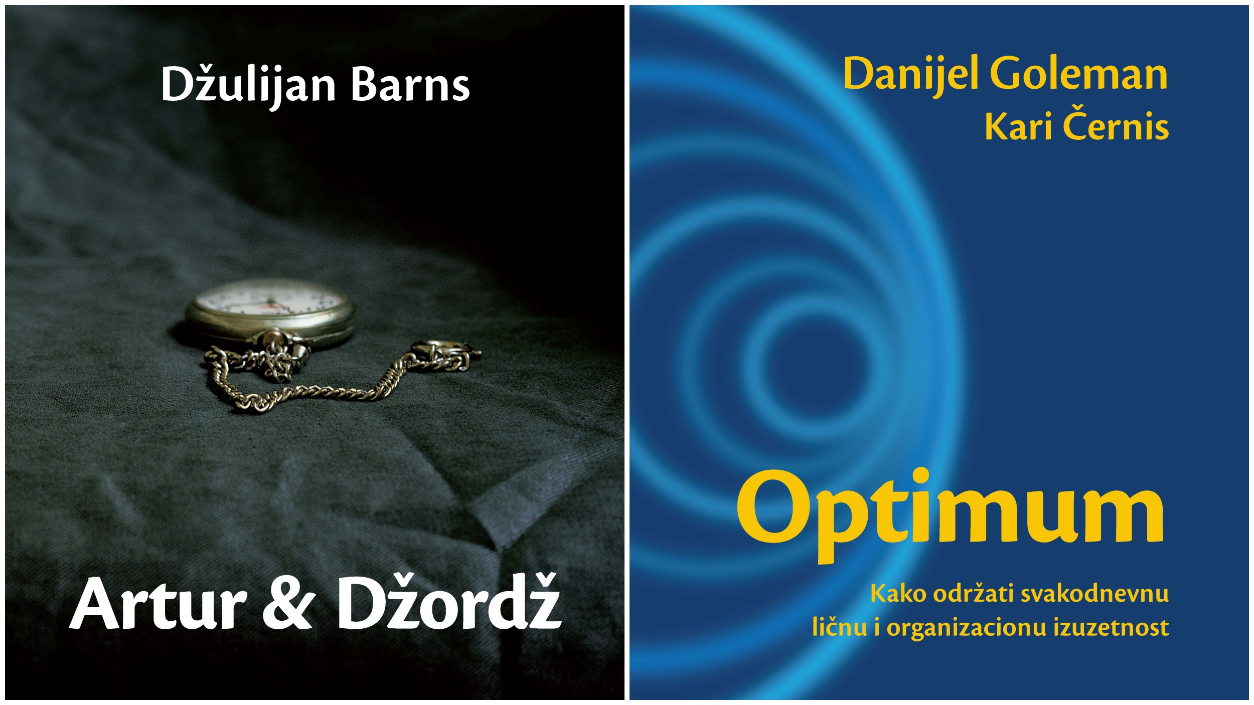 Knjige kombo
Džulijan Barns, Artur i Džordž, Danijel Goleman, Kari Černis, Optimum, Kako održati svakodnevnu ličnu i organizacionu izuzetnost, knjiga, korice Foto: Geopoetika/Promo