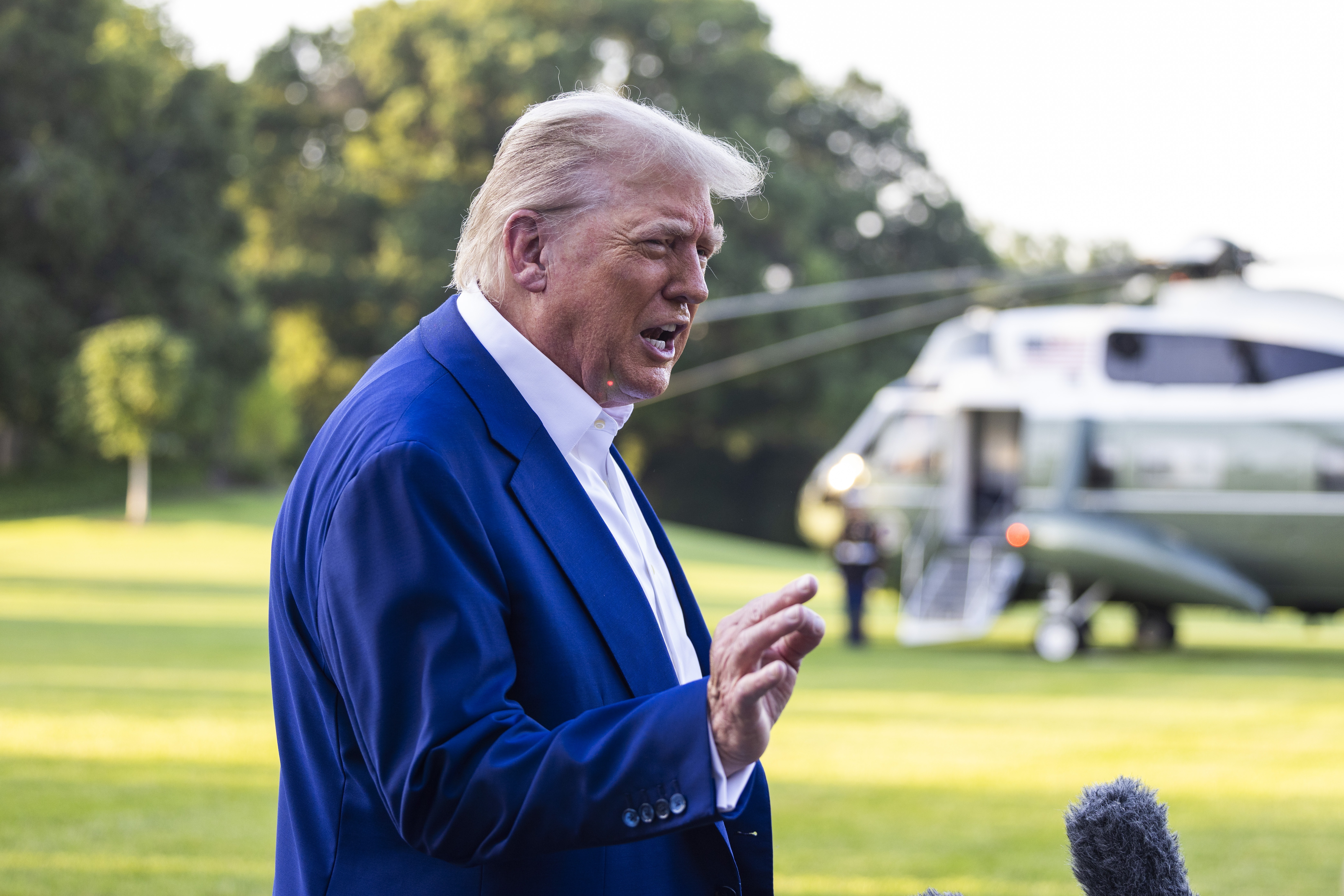 US President Donald Trump departs for NATO summit