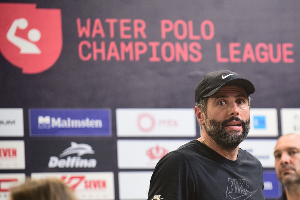 LEN champions league season 2025/26 qualification game between vk Novi Beograd and vk Primorac. 21.09.2025, sc 11 april, Belgrade, Serbia. (Photo by Dusan Milenkovic/Starsport.rs ©)