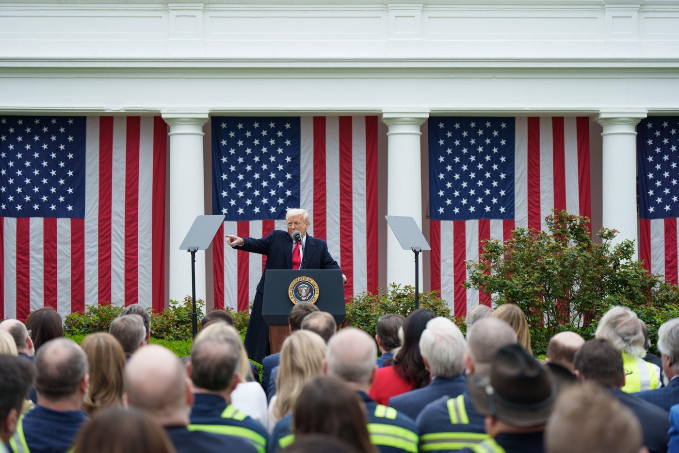 President Donald J. Trump delivers remarks on the Administration’s tariff plans at a “Make America Healthy Again” event, Wednesday, April 2, 2025, in the White House Rose Gardent. (Official White House Photo by Abe McNatt)