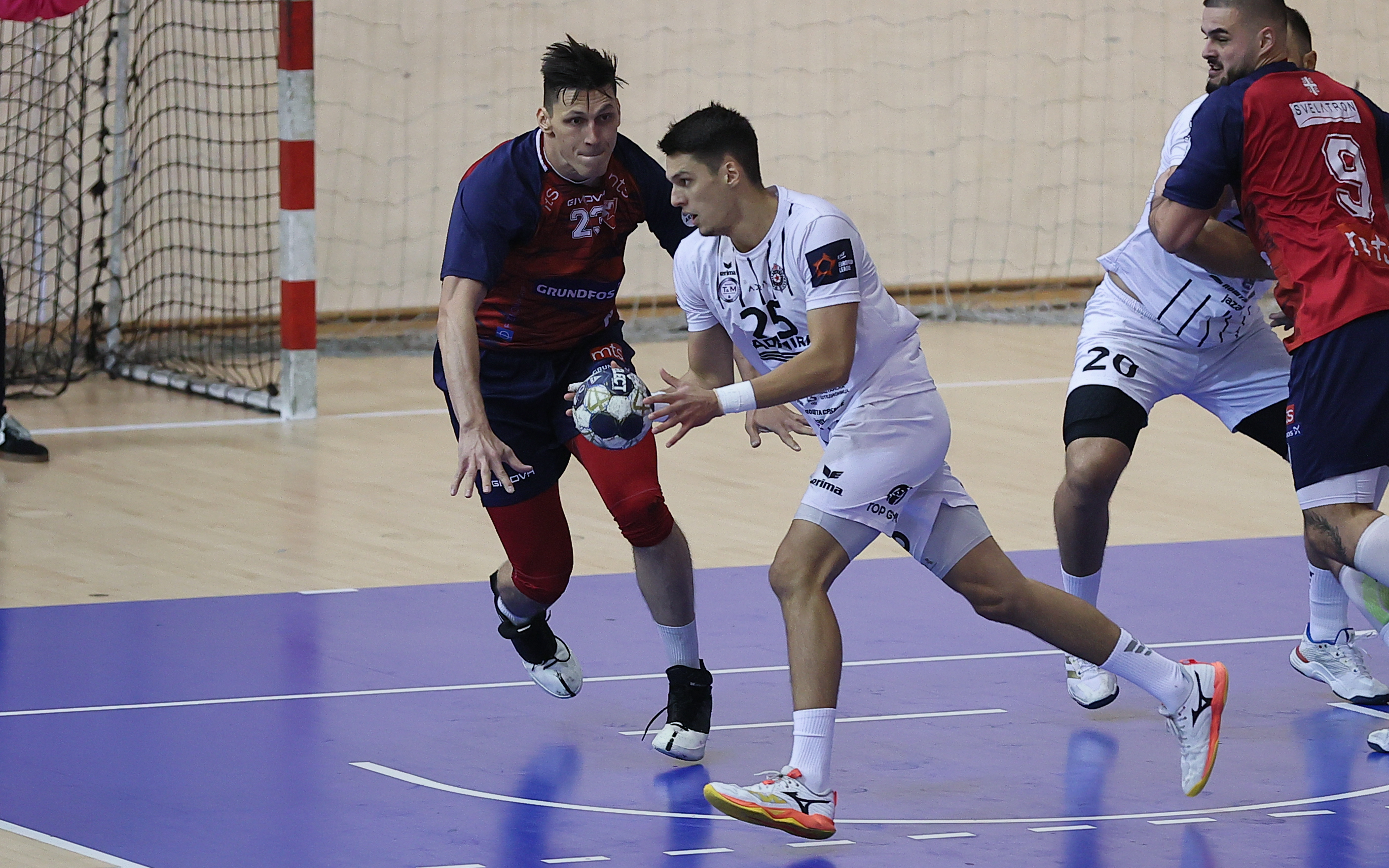 during Crvena Zvezda v Partizan handball match, Arkus Liga round 4 on October 4. 2025. in Belgrade, Serbia.
(photo by Luka Milosavljevic/STARSPORT ©)