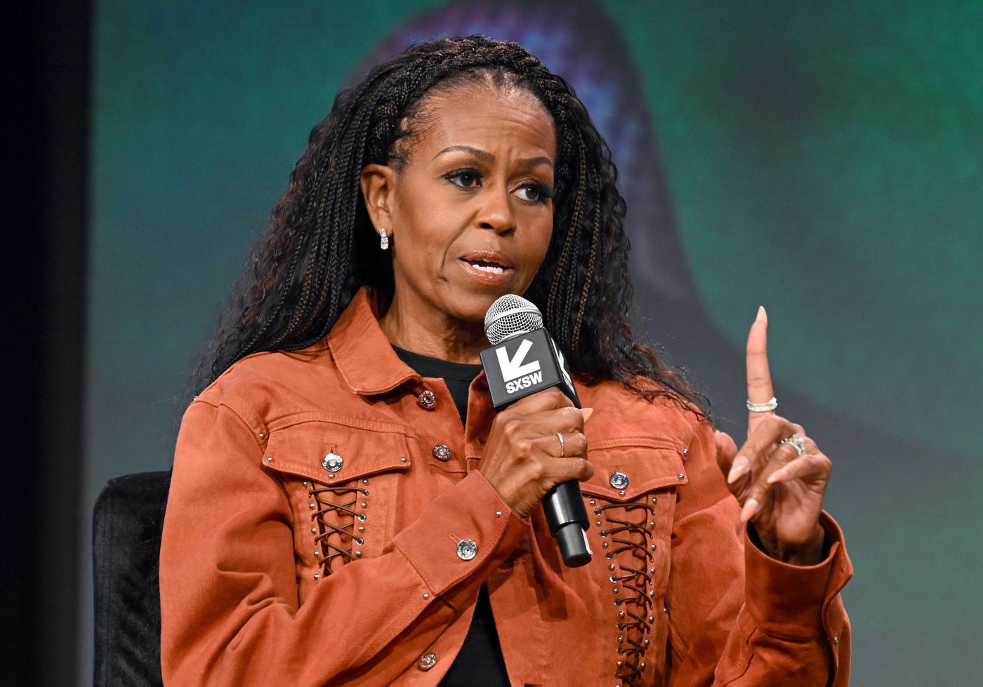 Michelle Obama
SXSW Featured Session: Michelle Obama and Craig Robinson, Austin, Texas, USA - 13 March 2025,Image: 975394178, License: Rights-managed, Restrictions: , Model Release: no, Credit line: Michael McKinney / Shutterstock Editorial / Profimedia