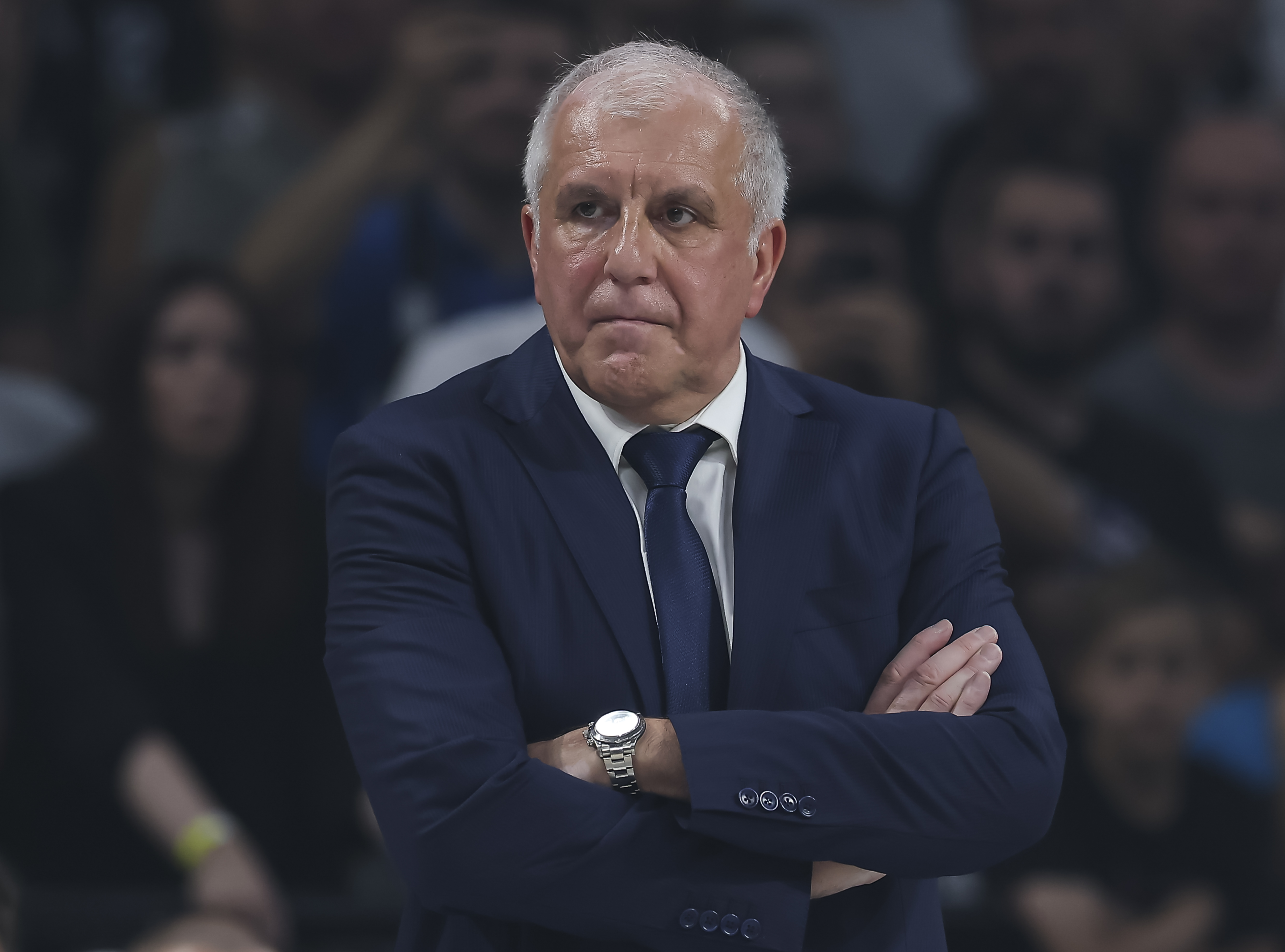 during the ABA league Play Off Final Game 4 match between Partizan and Buducnost at Belgrade Arena in Belgrade, Serbia on June 12, 2025. (credit image &amp; photo: Pedja Milosavljevic / STARSPORT)