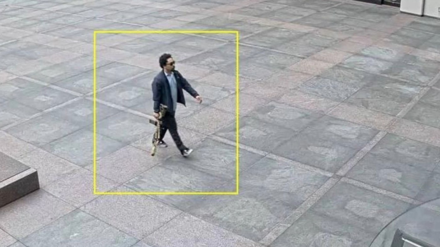Shane Tamura seen just before shooting multiple people and himself at a New York City skyscraper