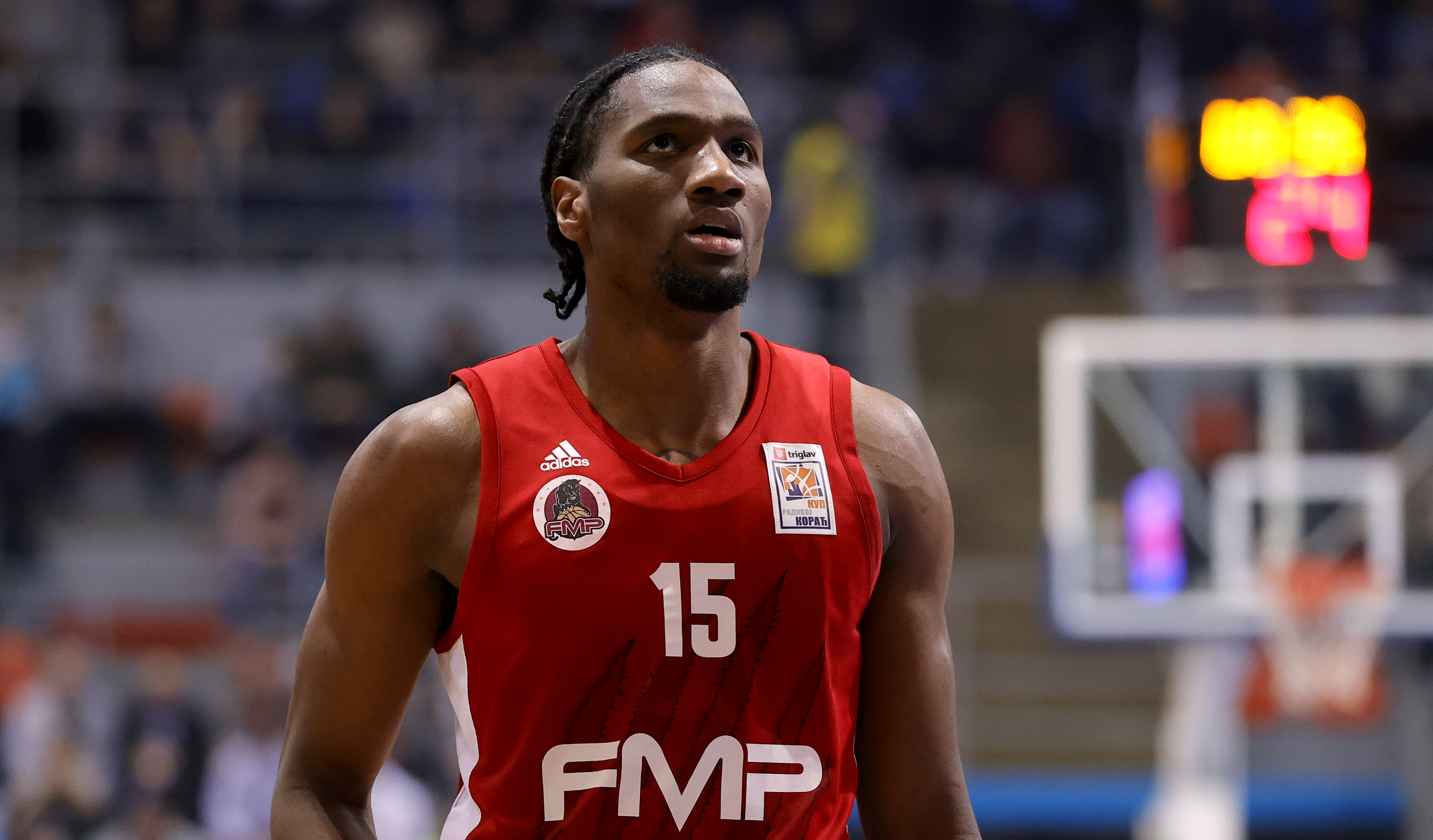 Kup Radivoja Koraca, kup Srbije, polufinale Crvena Partizan - FMP kosarka, Nis, Srbija 19.2.2022.