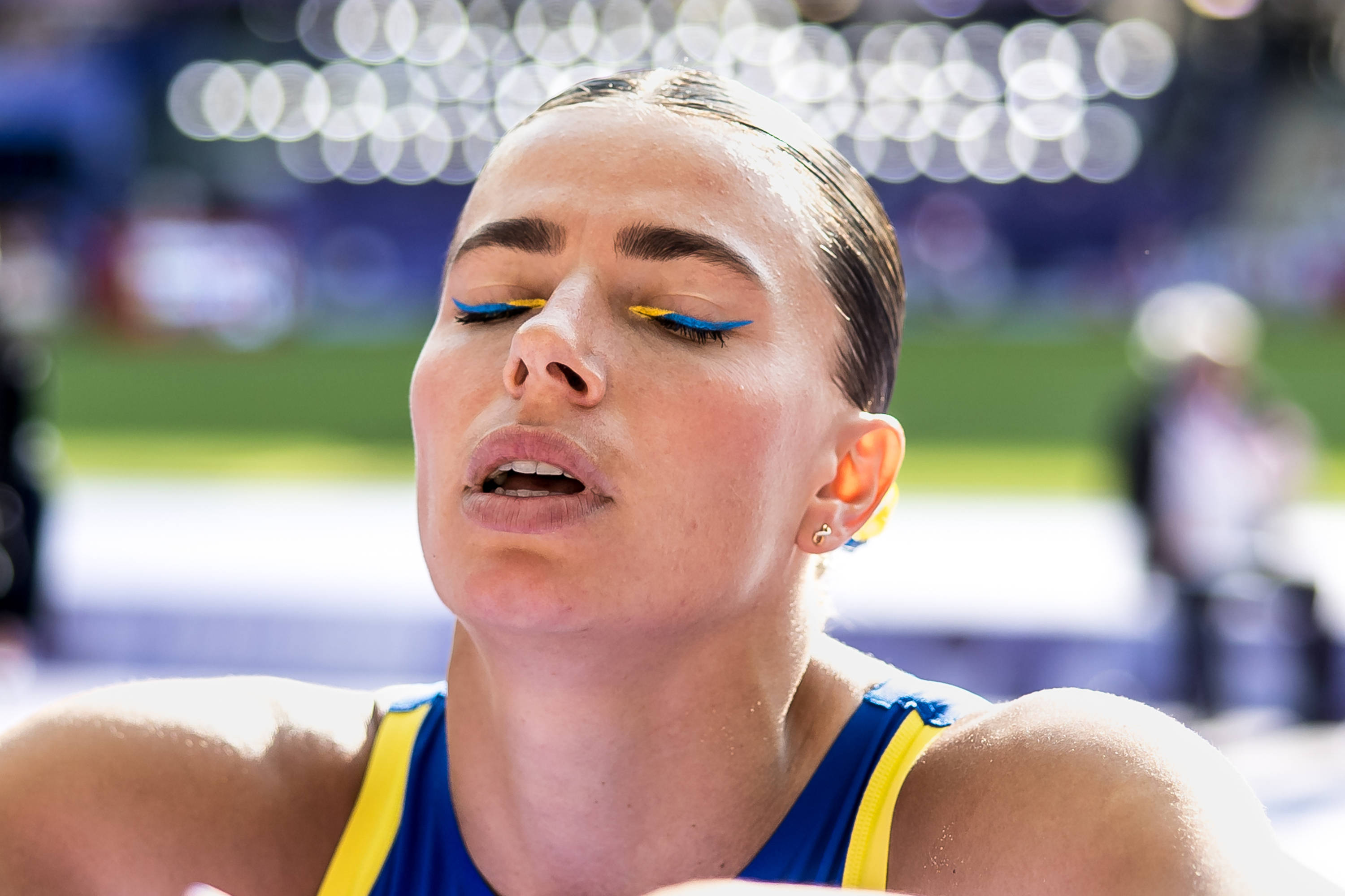 Olympische Spiele (Leichtathletik); Paris, 02.08.2024 Maryna BEKH-ROMANCHUK of Ukraine, Women s Triple Jump, at the Olym