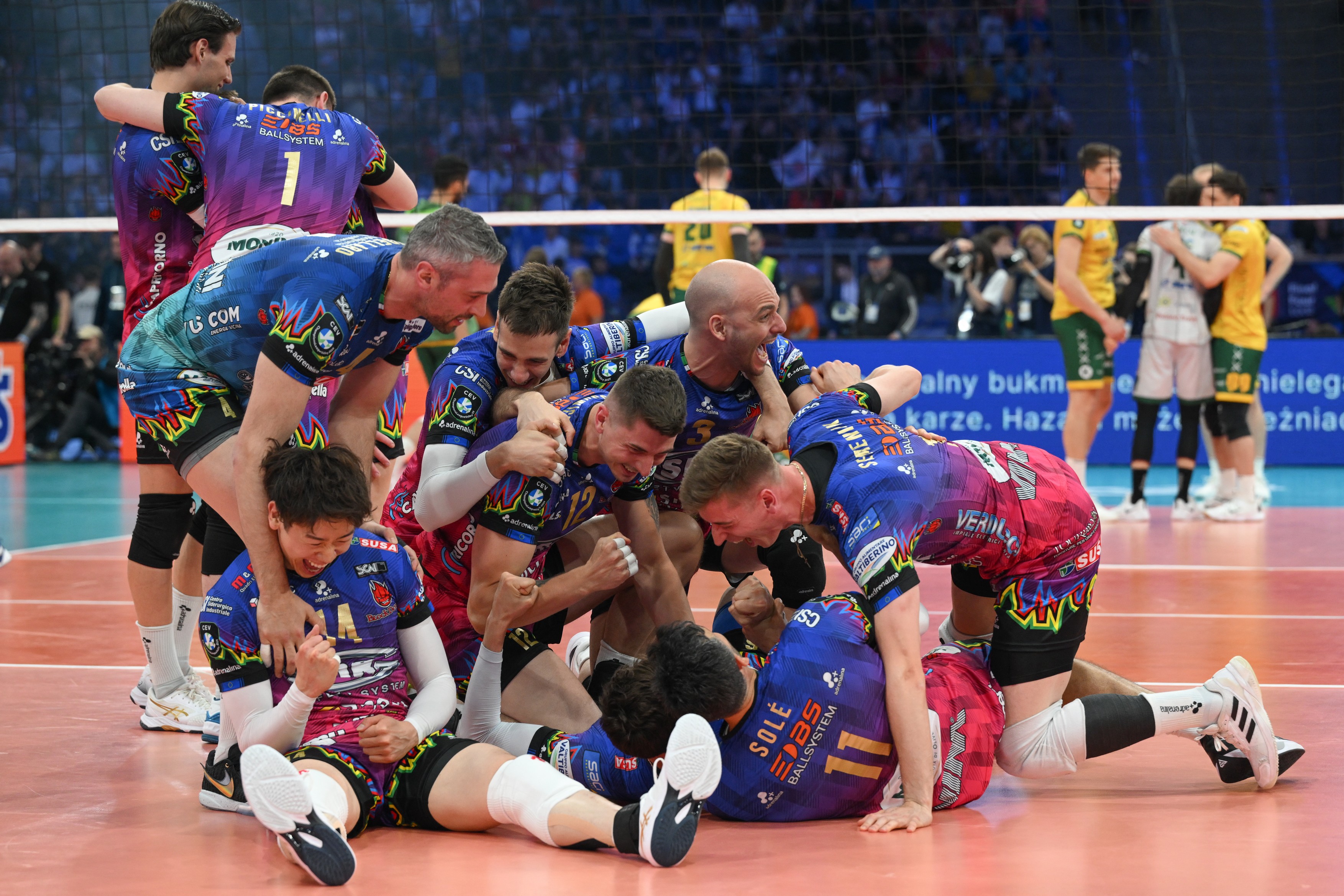 Sir Sicoma Monini Perugia lift CEV Men’s Champions League trophy