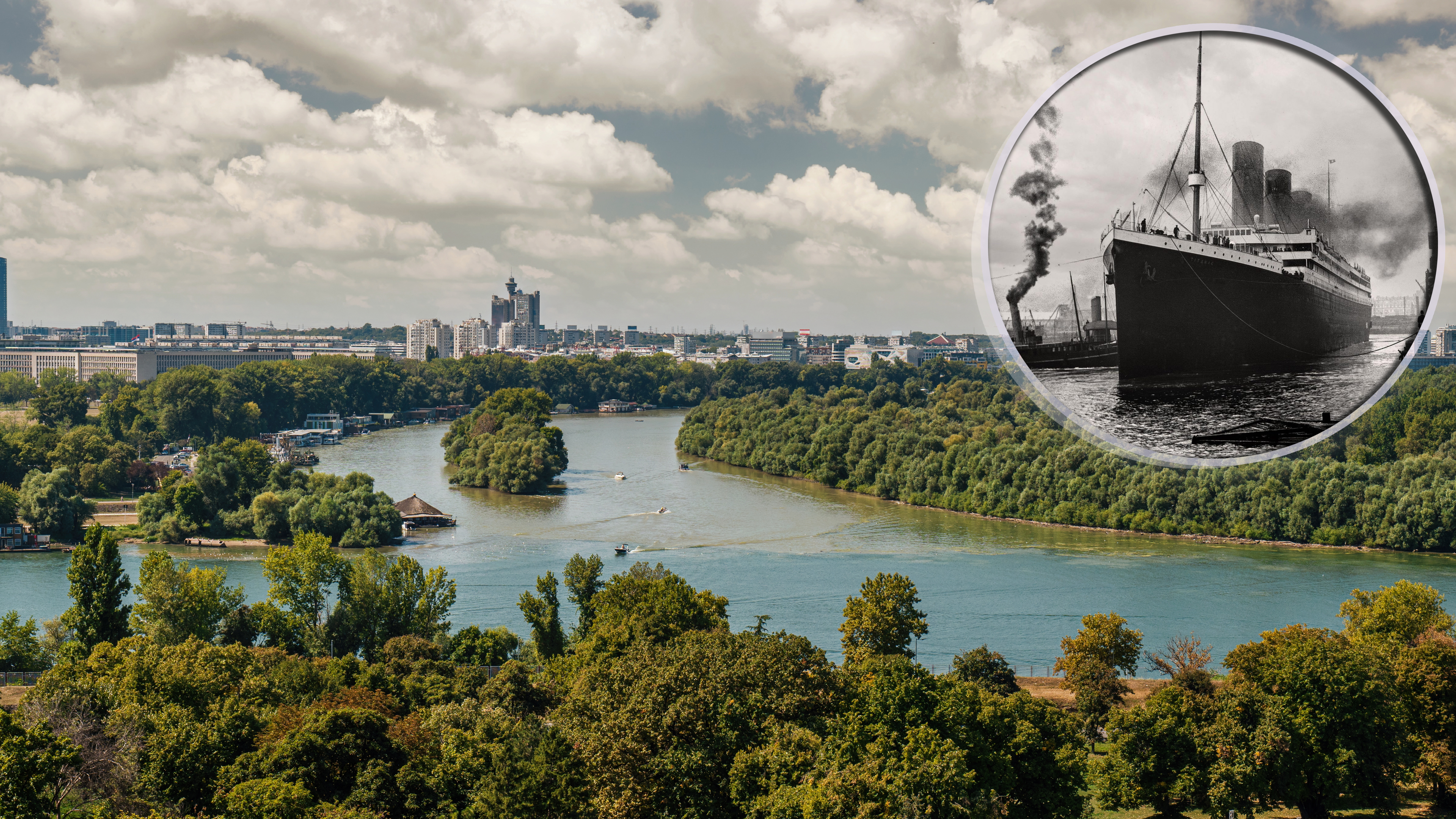 Kalemegdan,Usce,Sava,And,Danube,River,Confluence,,New,Belgrade,,Zemun