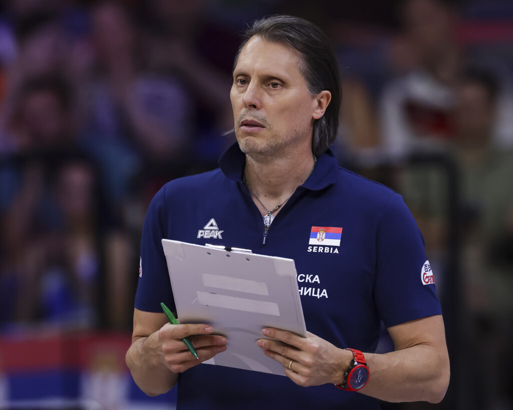 during the Men’s Volleyball Nations League match between Cuba and Argentina at Belgrade Arena on June 29, 2025 in Belgrade, Serbia. (Photo by Srdjan Stevanovic/Starsport.rs ©)