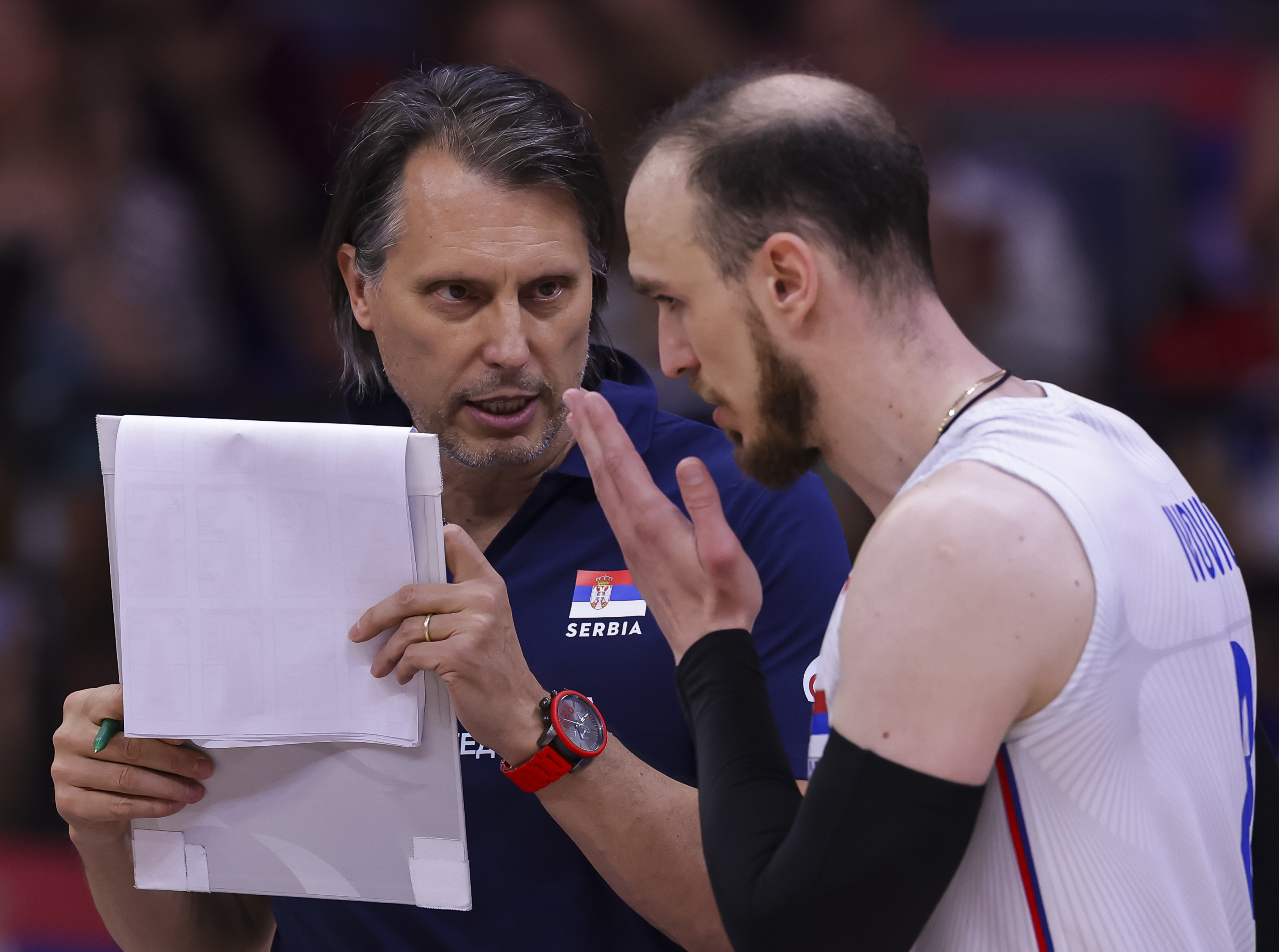 during the Men’s Volleyball Nations League match between Cuba and Argentina at Belgrade Arena on June 29, 2025 in Belgrade, Serbia. (Photo by Srdjan Stevanovic/Starsport.rs ©)