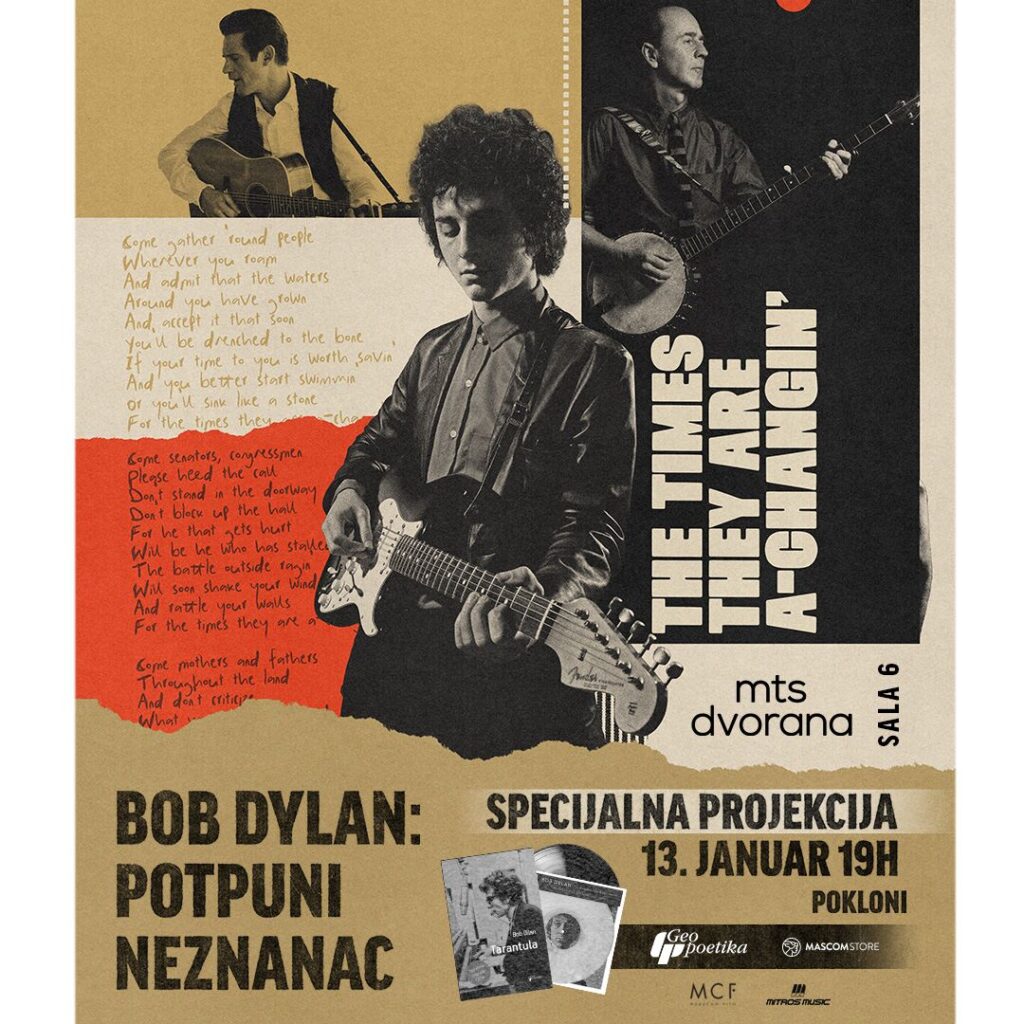 Timote Šalame kao Bob Dilan: Specijalne projekcije filma „Bob Dylan: Potpuni neznanac“ uz tematske svirke i poklone