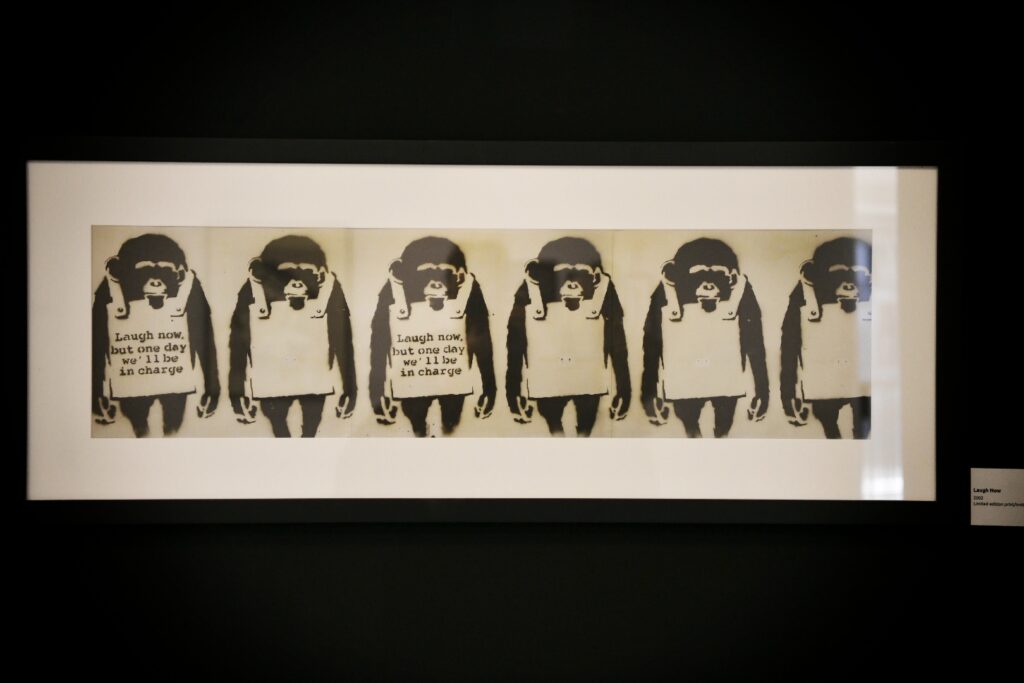 Beograd 09.01.2025  izložba Banksy u Beogradu, Pop up galerija, Dečanska 8,