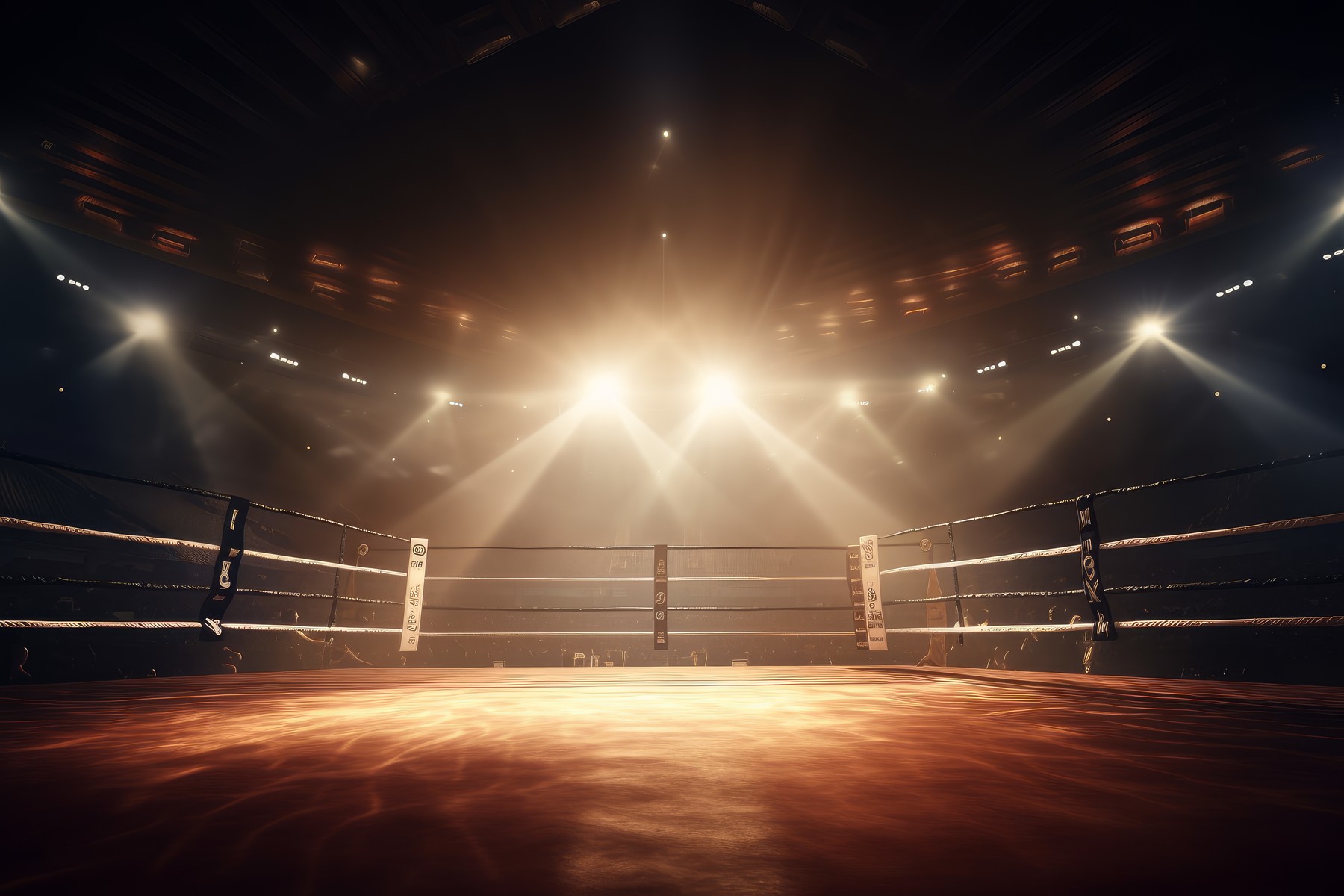 Boxing fight ring. Game stage gym. Generate Ai,Image: 838204813, License: Royalty-free, Restrictions: , Model Release: no, Credit line: Ivan Ryabokon / Panthermedia / Profimedia
