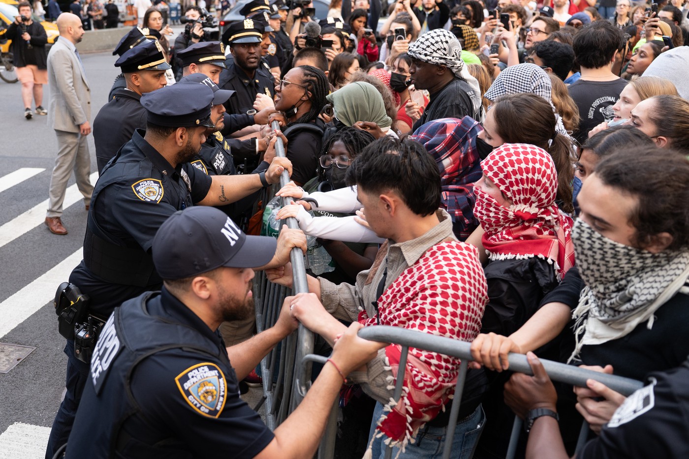 Pro-Palestinian Protesters at Columbia University Take Over Butler Library