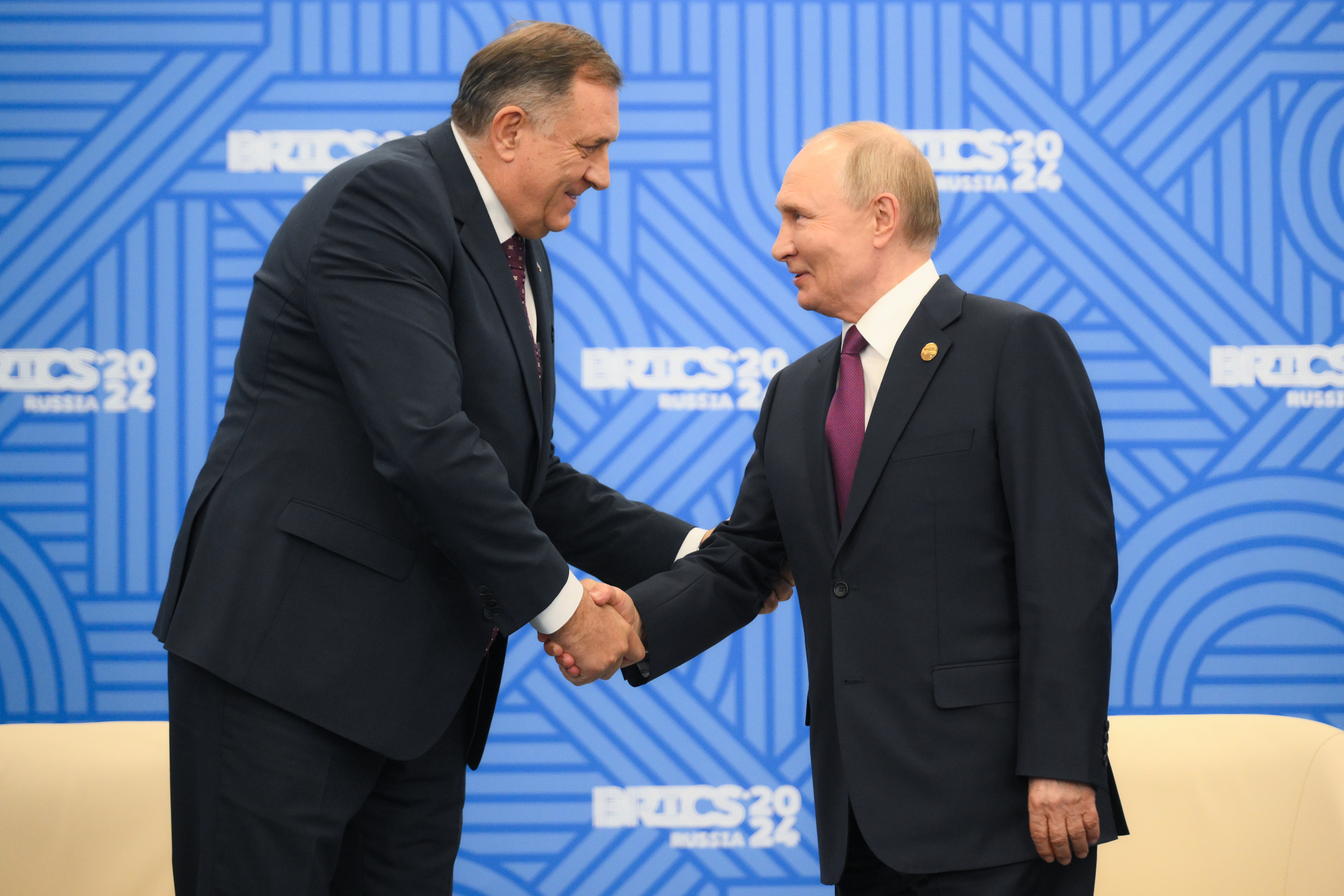 Russian President Vladimir Putin meets President of Republika Srpska Milorad Dodik