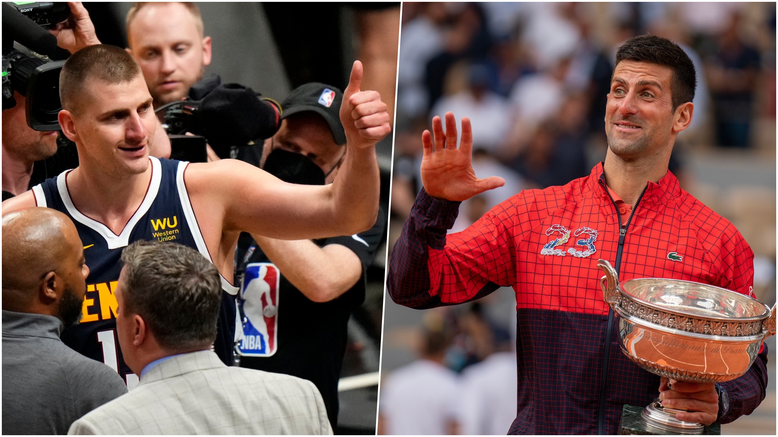 Nikola Jokić i Novak Đoković, kombo Foto: USA TODAY Sports / ddp USA / USA TODAY Network / ddp USA / Profimedia