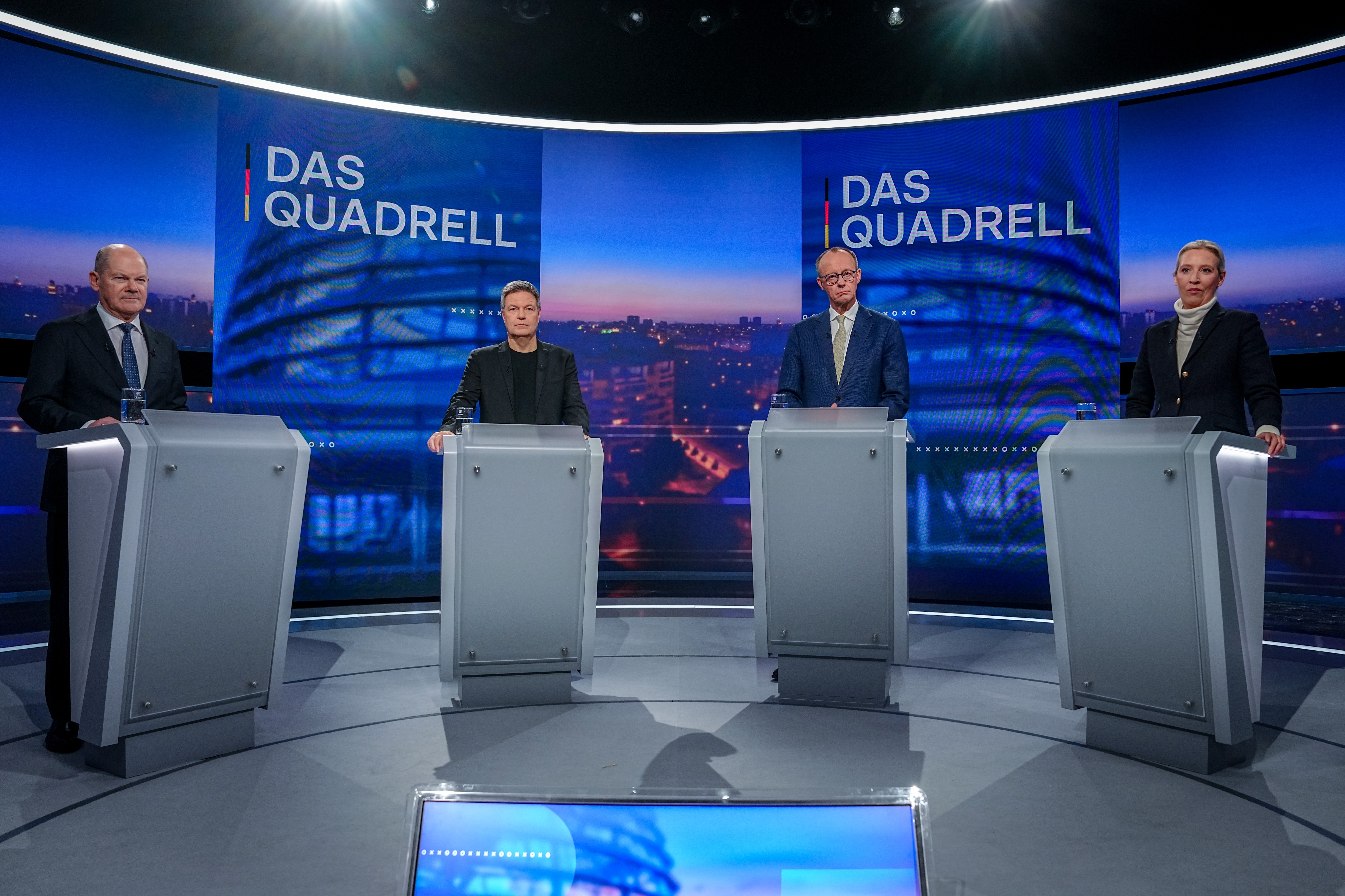 Germany's federal election: four-way discussion with chancellor candidates