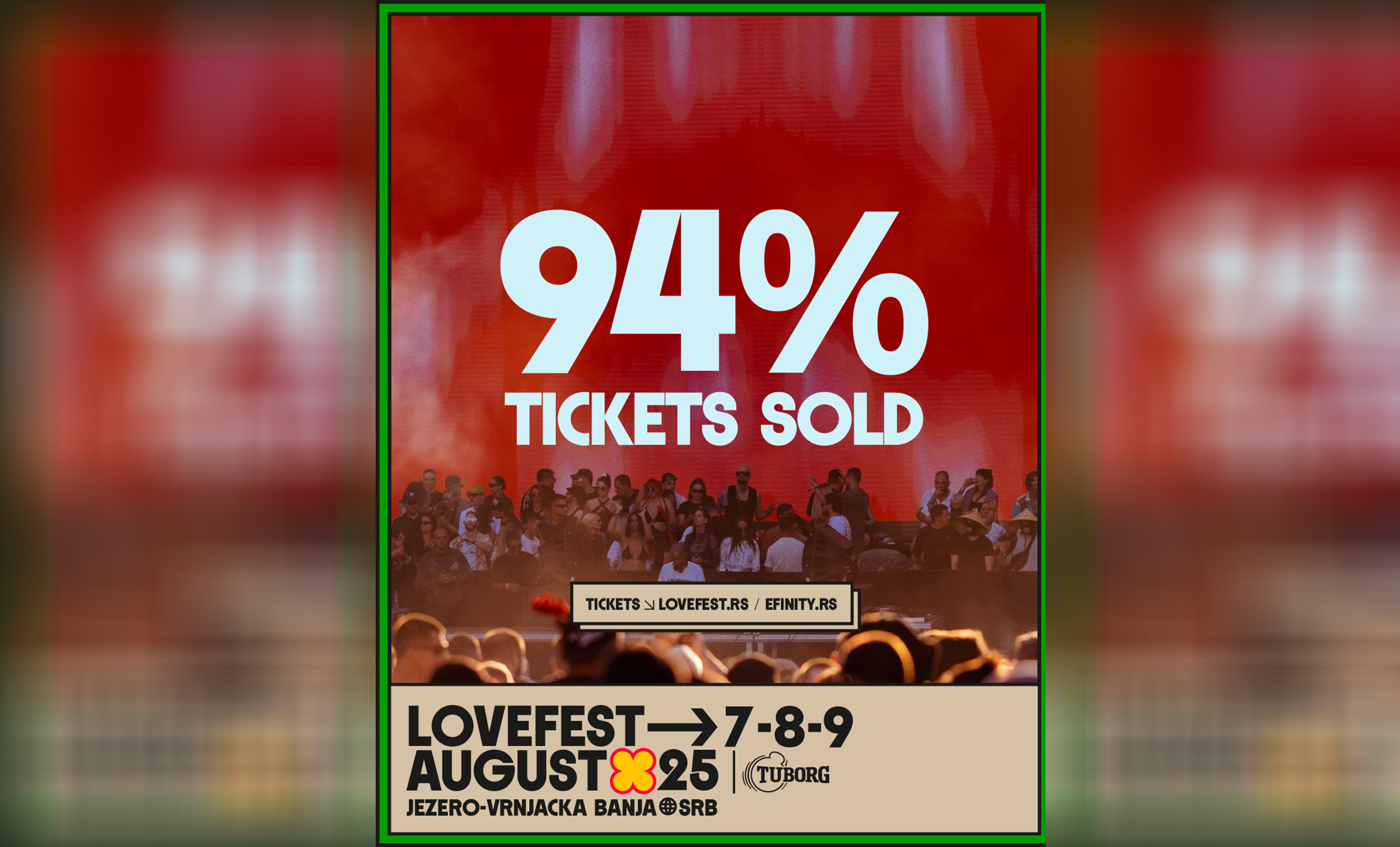 94% Tickets Sold - Tuborg Lovefest