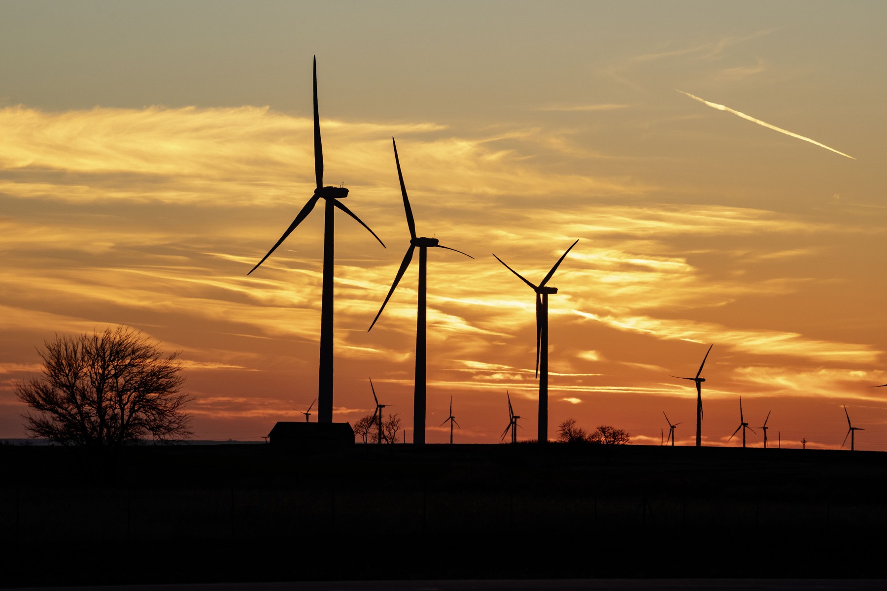 Wind Farm at Sunset