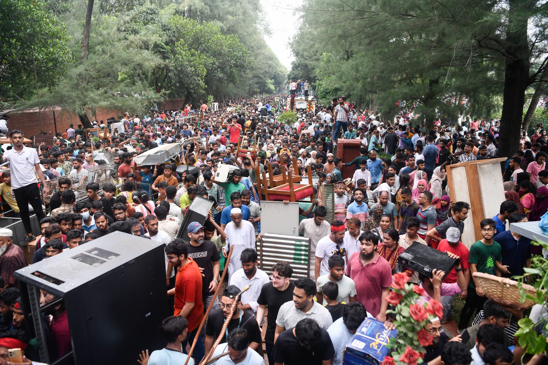Dhaka celebrate the resignation of the Prime Minister - 05 Aug 2024