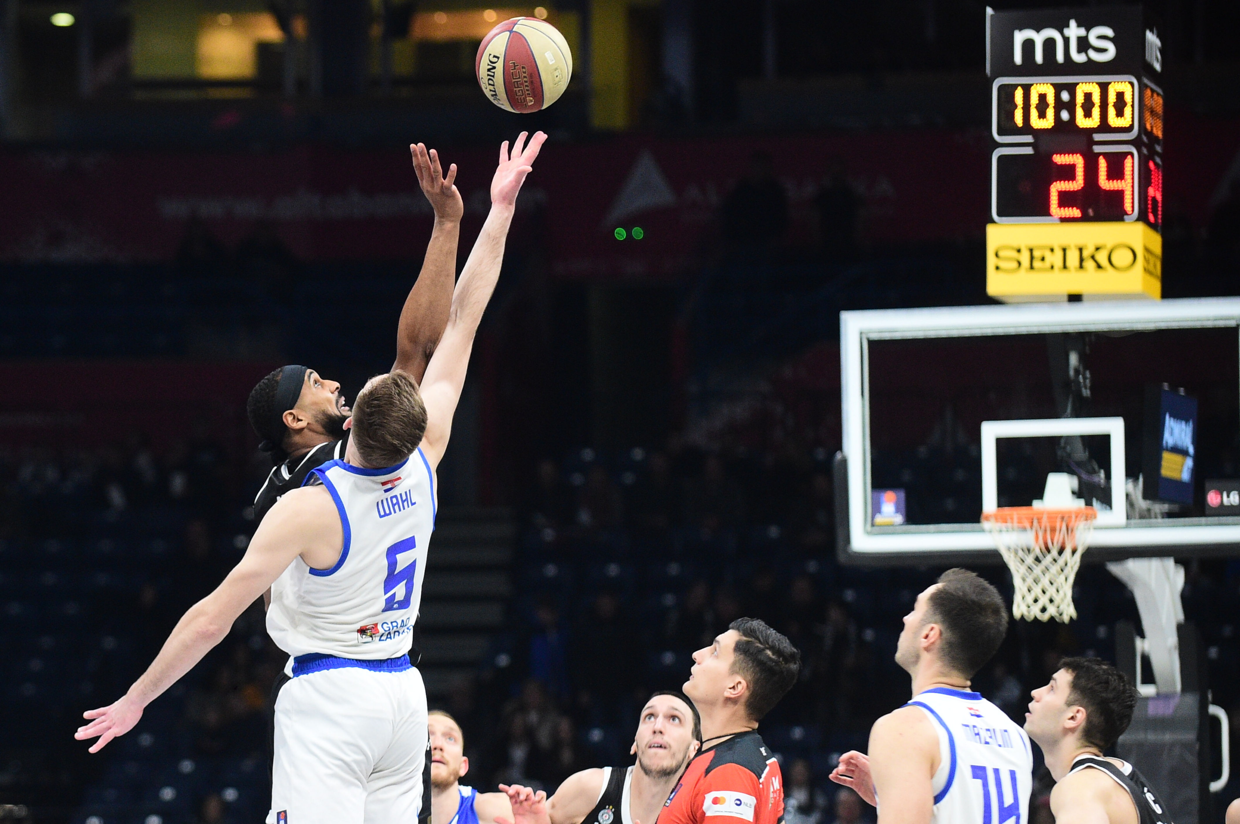 ABA league round 20 match between kk Partizan and KK Zadar, played at Beogradska Arena, 10.02.2025,  Belgrade, Serbia.  (Photo by Dusan Milenkovic/Starsport.rs ©)