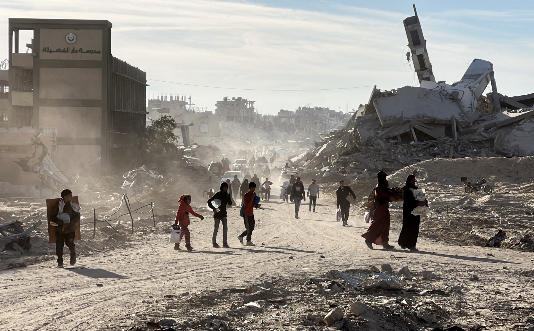 Demolition in Rafah, where the Israeli army withdrew after the ceasefire