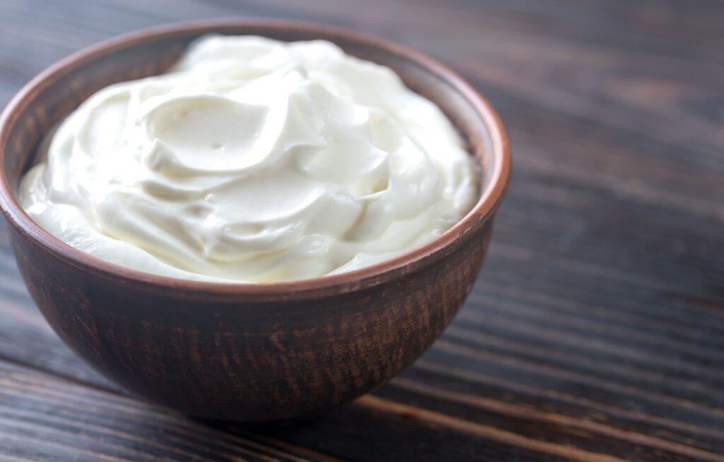 Bowl of Greek yogurt,Image: 528657392, License: Royalty-free, Restrictions: , Model Release: no, Credit line: Oleksandr Prokopenko / Panthermedia / Profimedia