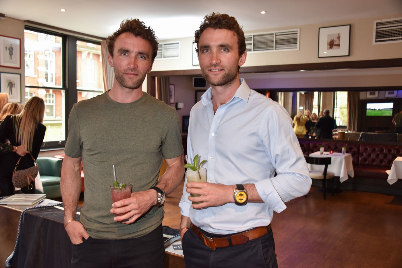 Hugo Turner and Ross Turner
The Tribe Syndicate launch party, Beaufort House, London, UK - 25 Apr 2018,Image: 369691408, License: Rights-managed, Restrictions: , Model Release: no, Credit line: D O'Neill/SHM / Shutterstock Editorial / Profimedia