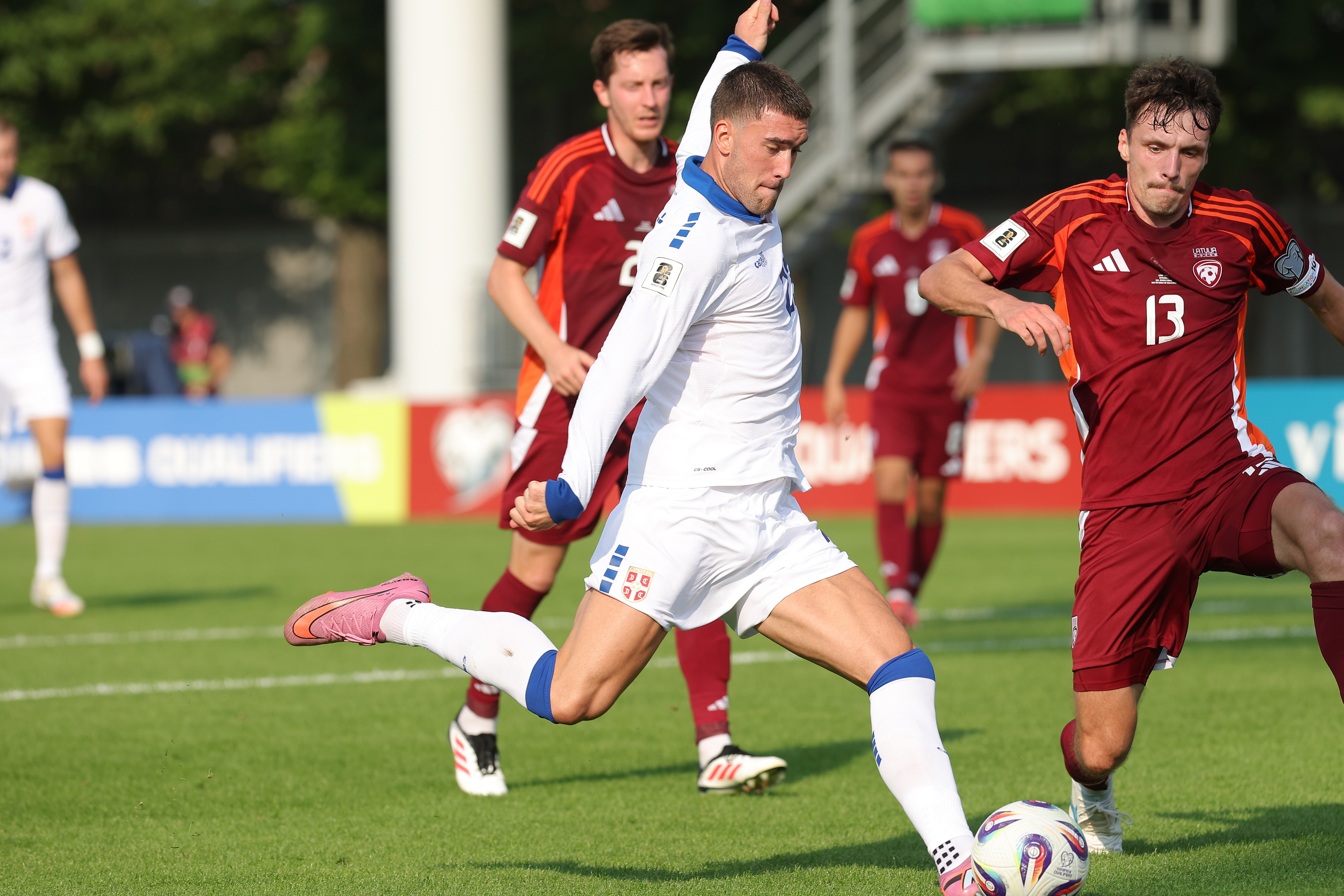 Latvia vs Serbia, FIFA World Cup 2026 European Qualifier Group K football match