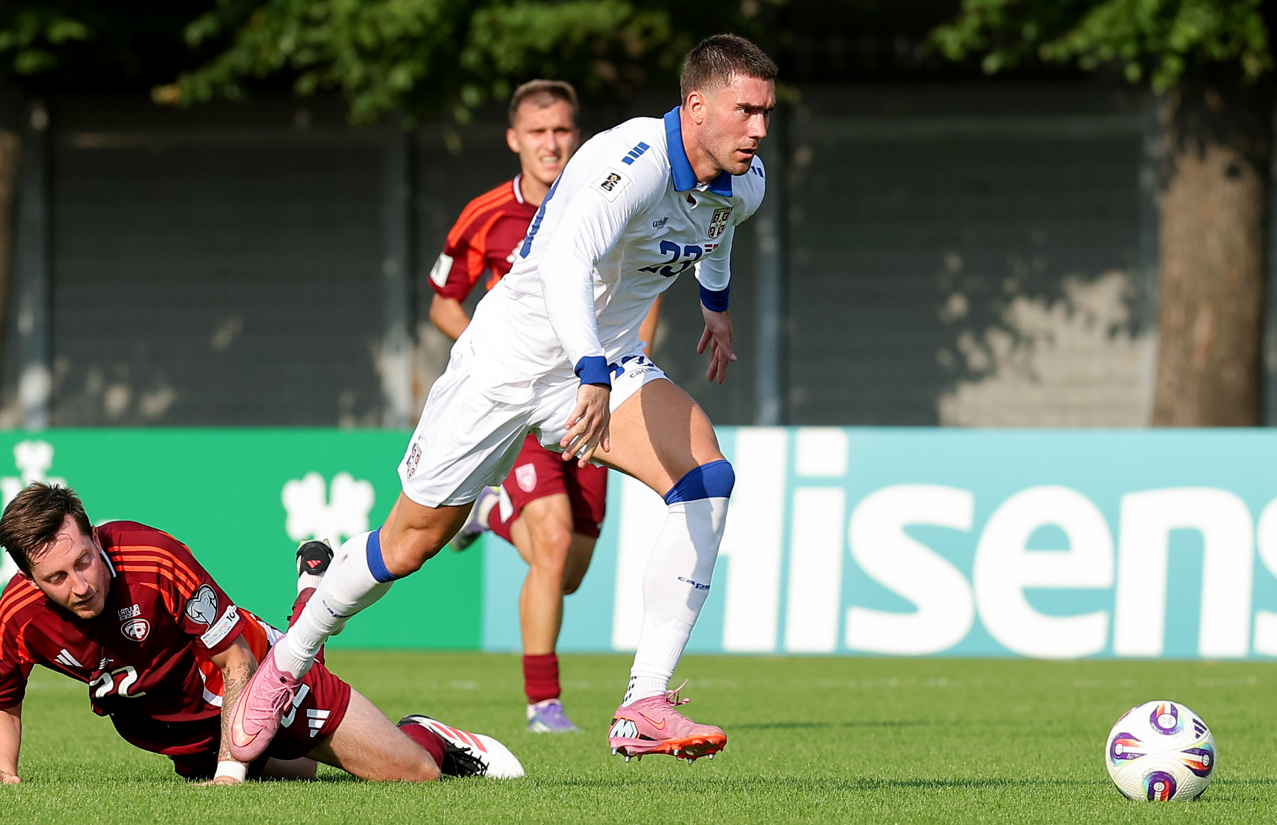 Latvia vs Serbia, FIFA World Cup 2026 European Qualifier Group K football match
