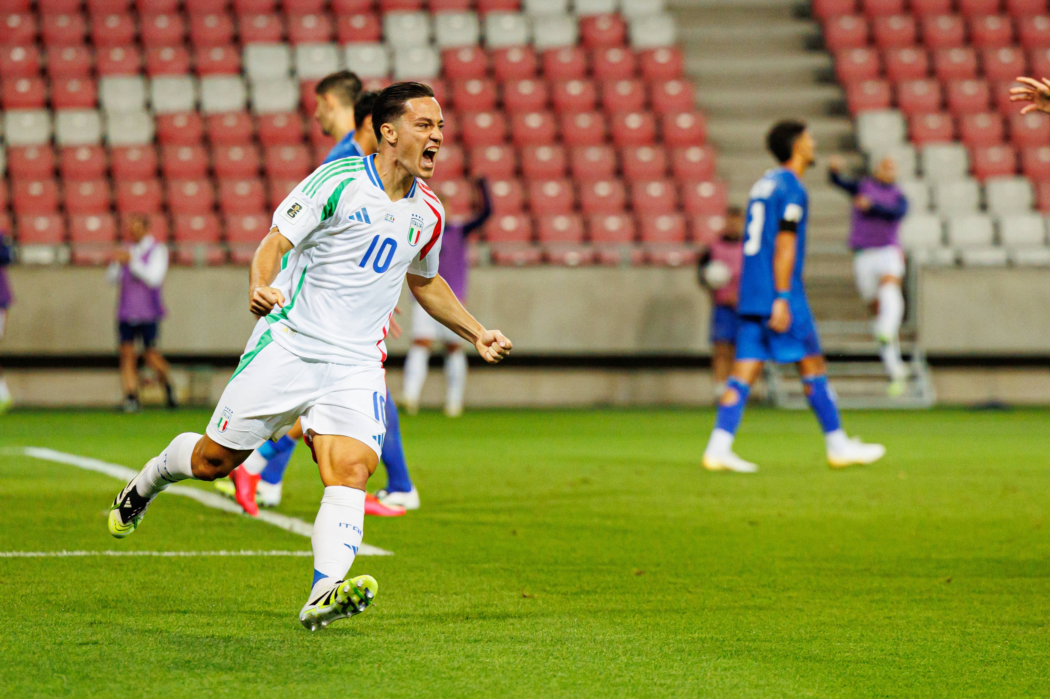 World Cup 2026 European qualification game between national teams of Israel and Italy
