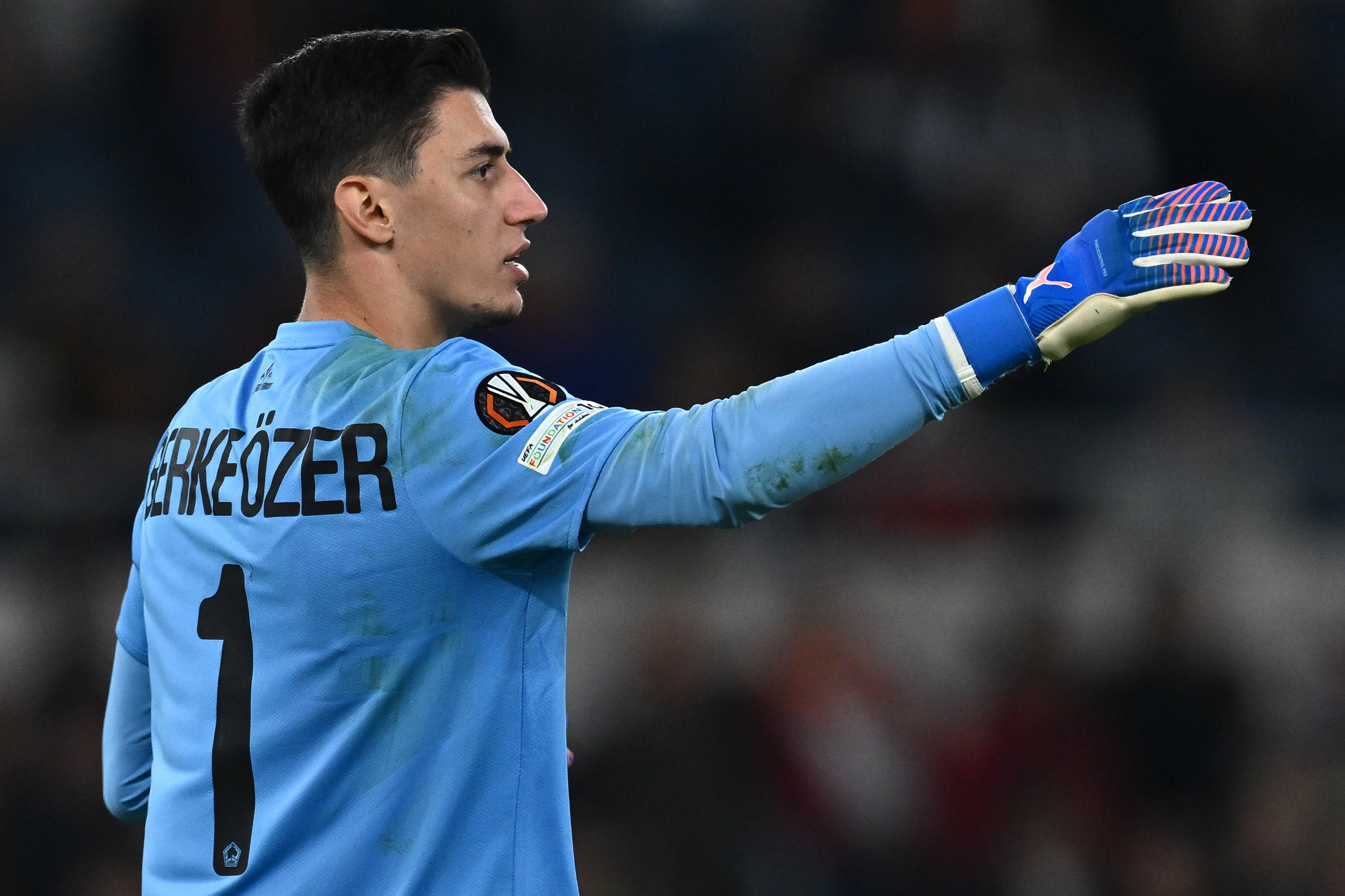 As Roma 02/10/2025 - Europa League / Roma-Lille / foto Antonello Sammarco/Image nella foto: Berke Ozer PUBLICATIONxNOTxI