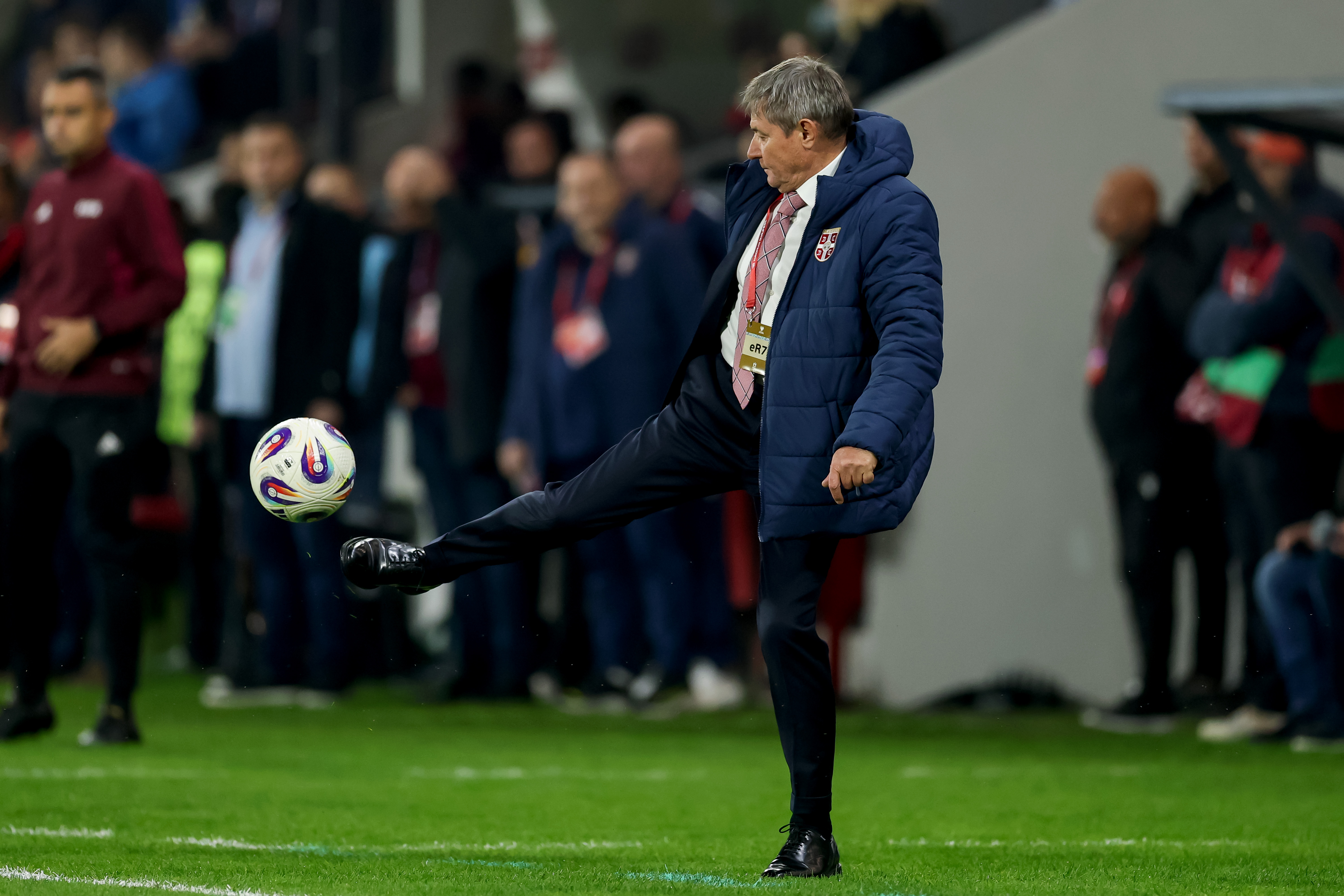 during the FIFA World Cup 2026 Qualifiers Group K match between Serbia and Albania at Stadium Dubocica on OCtober 11, 2025 in Leskovac, Serbia. (Photo by Srdjan Stevanovic/Starsport.rs ©)
