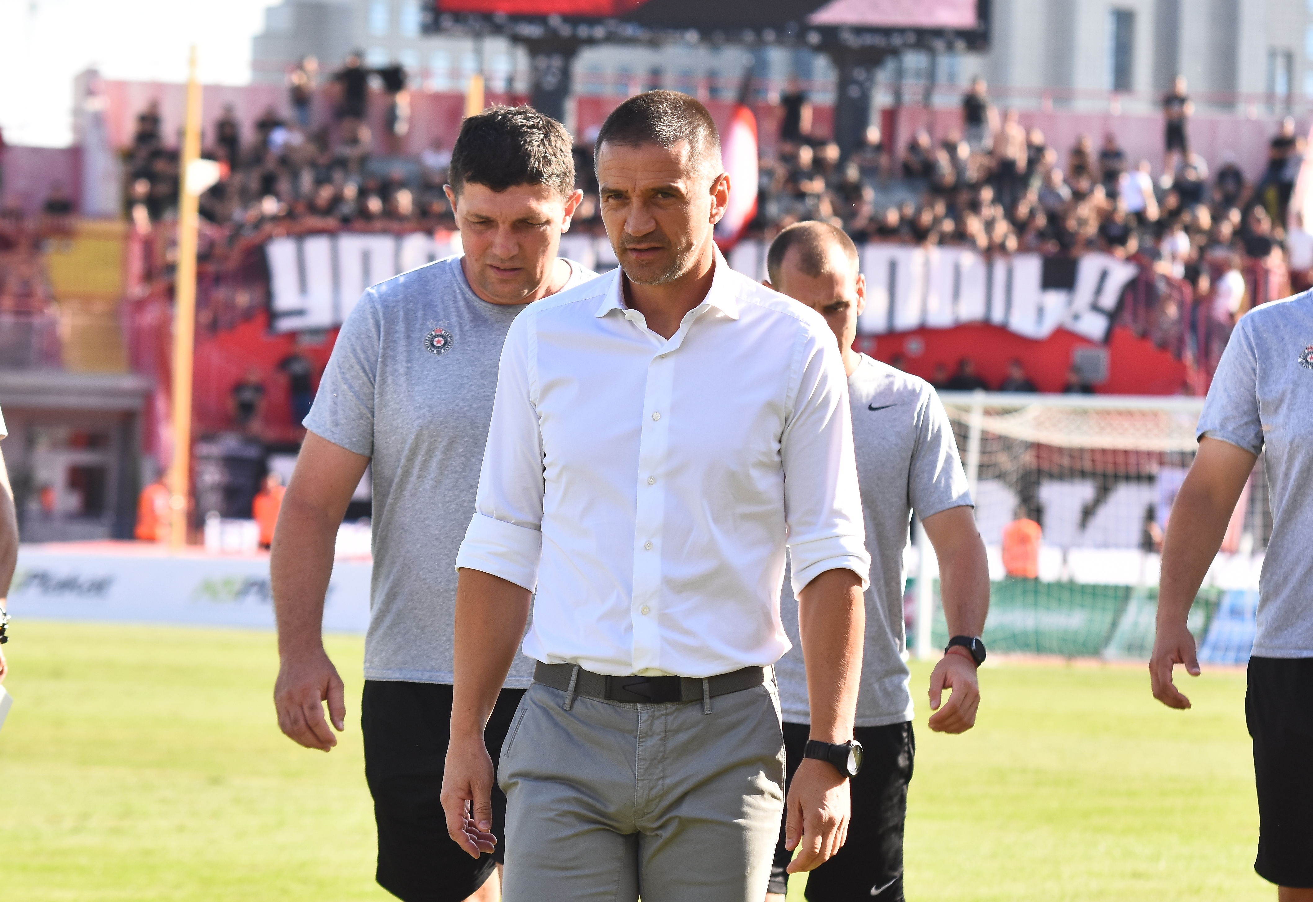 Fudbalska utakmica Super lige Srbije u fudbalu izmedju FK Proleter i FK Partizan
Zoran Mirkovic trener fudbalera Partizana
Stadion Karadjordje
Novi Sad
15.09.2018