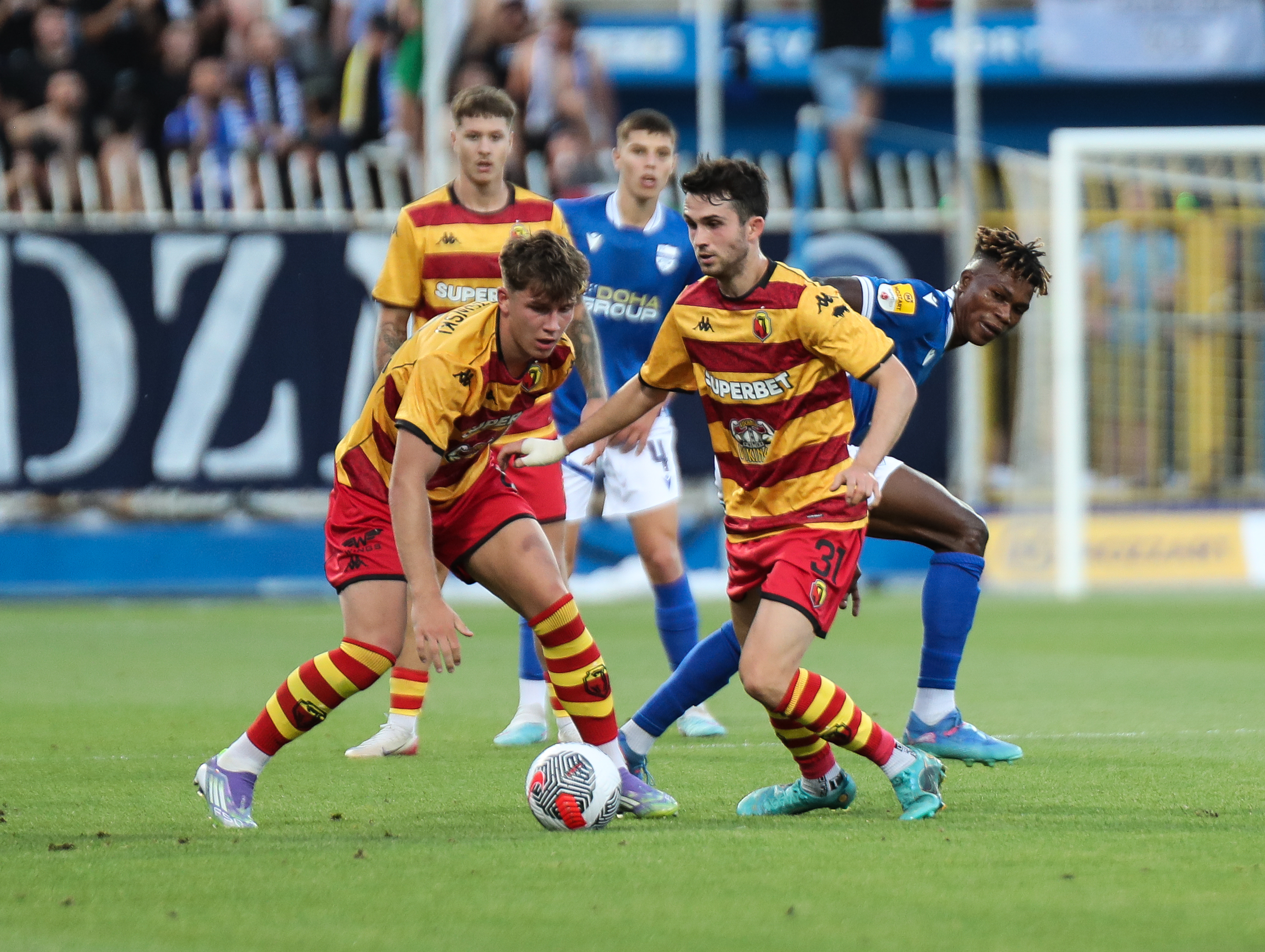 Novi Pazar, Serbia. 24th Jul, 2025. during the UEFA Conference League Second Qualifying Round First Leg match between FK Novi Pazar and Jagiellonia Bialystok at Novi Pazar City Stadium on July 24, 2025. Credit: Dimitrije Vasiljevic/STARSPORT
