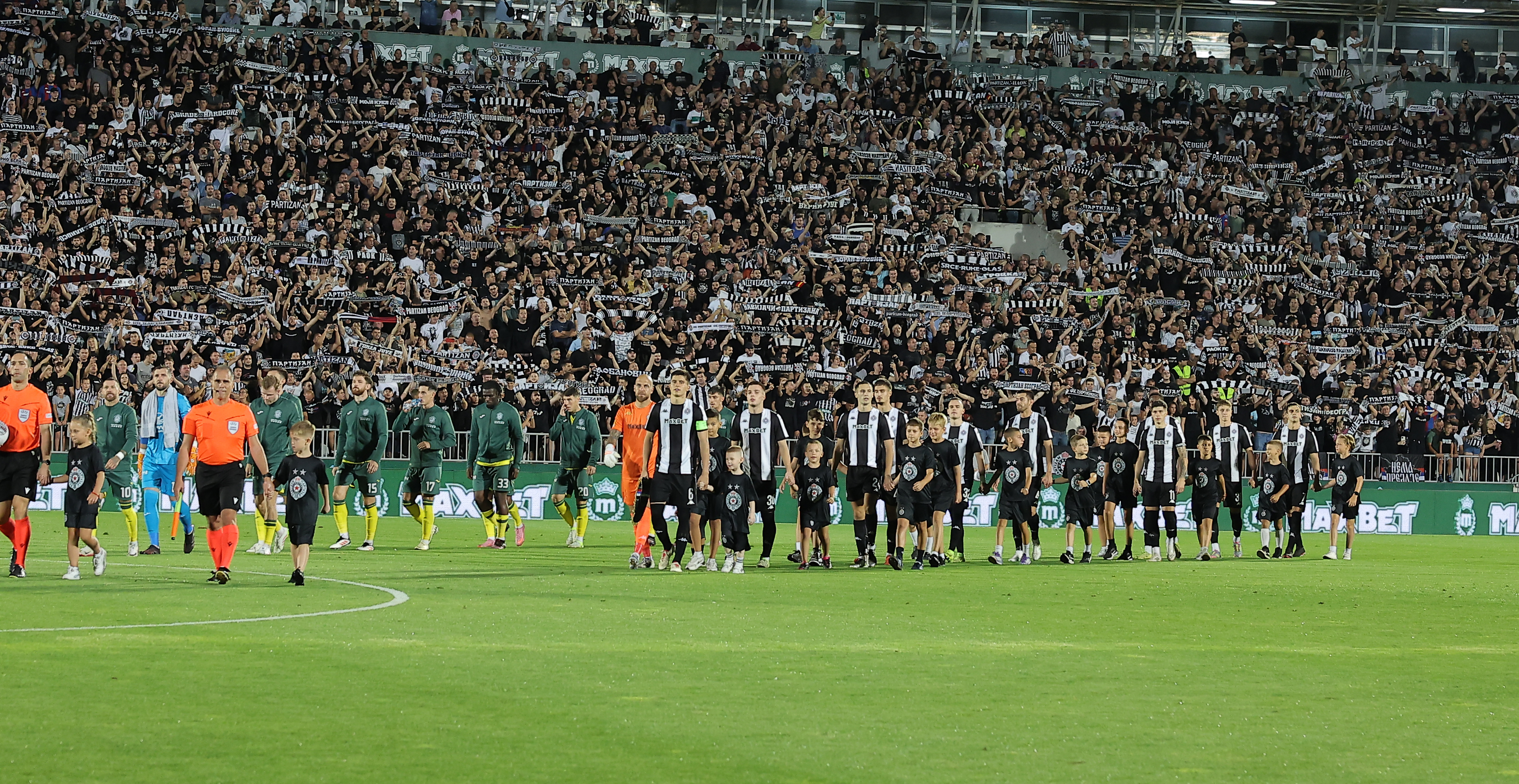 during UEFA Conference League third qualifying round 1st leg football match between Partizan and Hibernian on August 7. 2025. in Belgrade, Serbia.
(photo by Pedja Milosavljevic/STARSPORT ©)