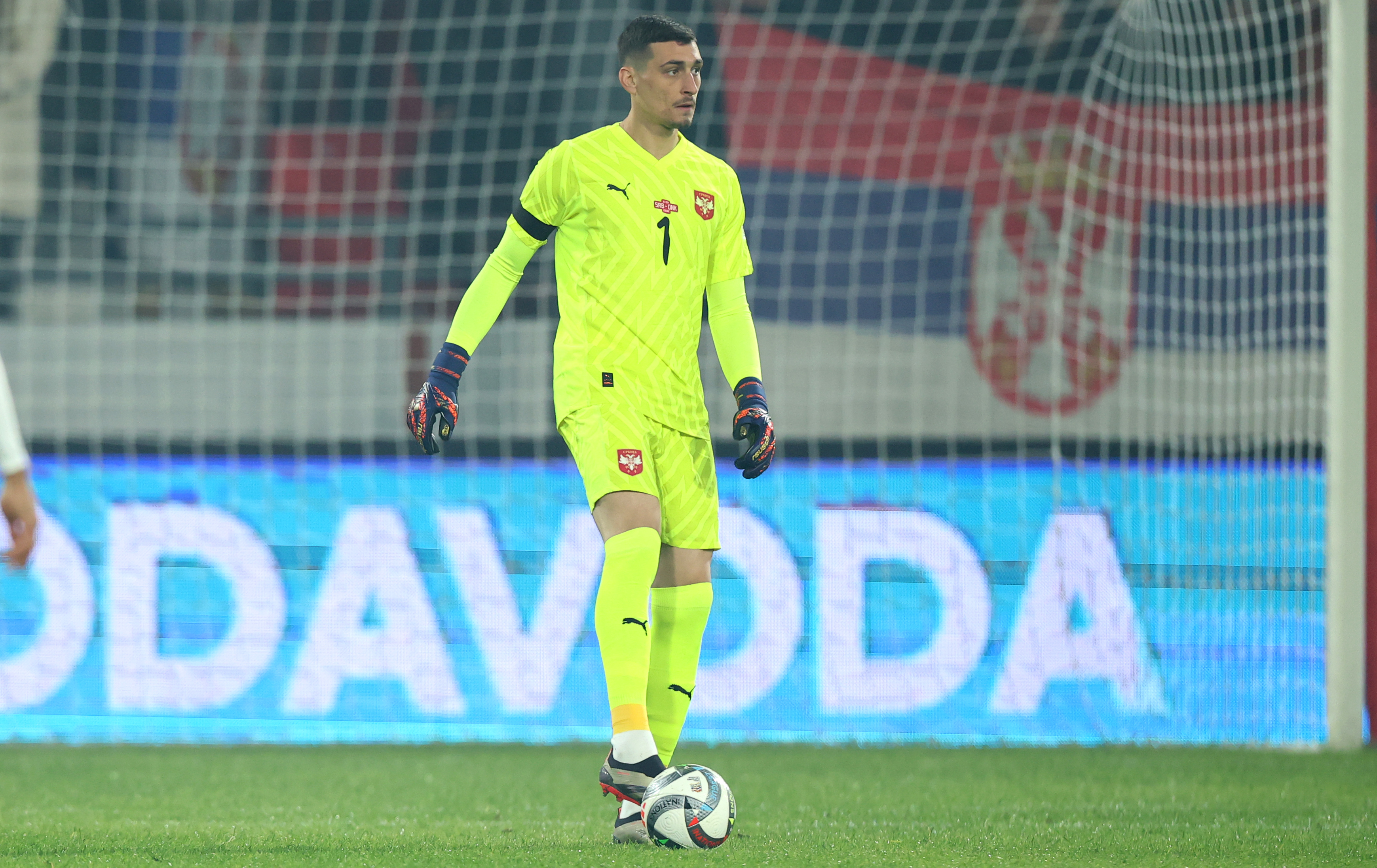 Serbia's goalkeeper Djordje Petrovic during the UEFA Nations League 2024/25, League A, Group A4, football match between Serbia and Denmark in Leskovac, Serbia on Nov. 18, 2024.
photo: Pedja Milosavljevic/STARSPORT