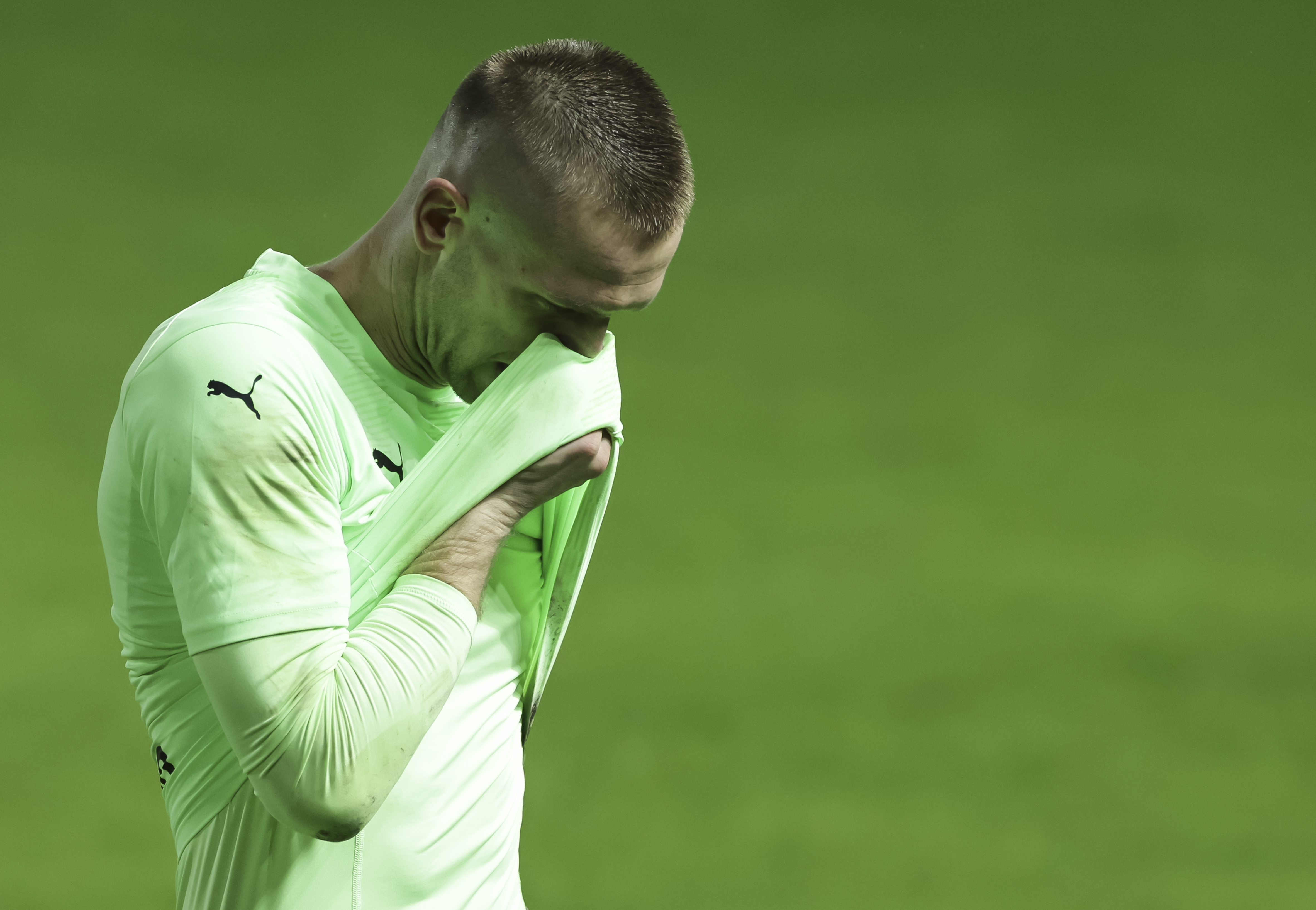 goalkeeper Aleksandar Jovanovic reacts during the Mozzart Super Liga 2024/2025 match between OFK Beograd and Partizan at stadium pod Kraljevicom on September 15, 2024 in Zajecar, Serbia. (Photo by Srdjan Stevanovic/Starsport.rs ©)