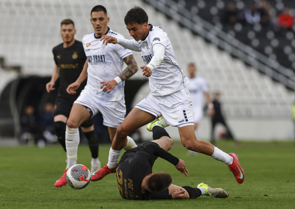 during the Serbia Cup Kup Srbije season 2024/2025 match between Partizan and TSC Backa Topola at stadium FK Partizan on April 02, 2025 in Belgrade, Serbia. (Photo by Srdjan Stevanovic/Starsport.rs ©)