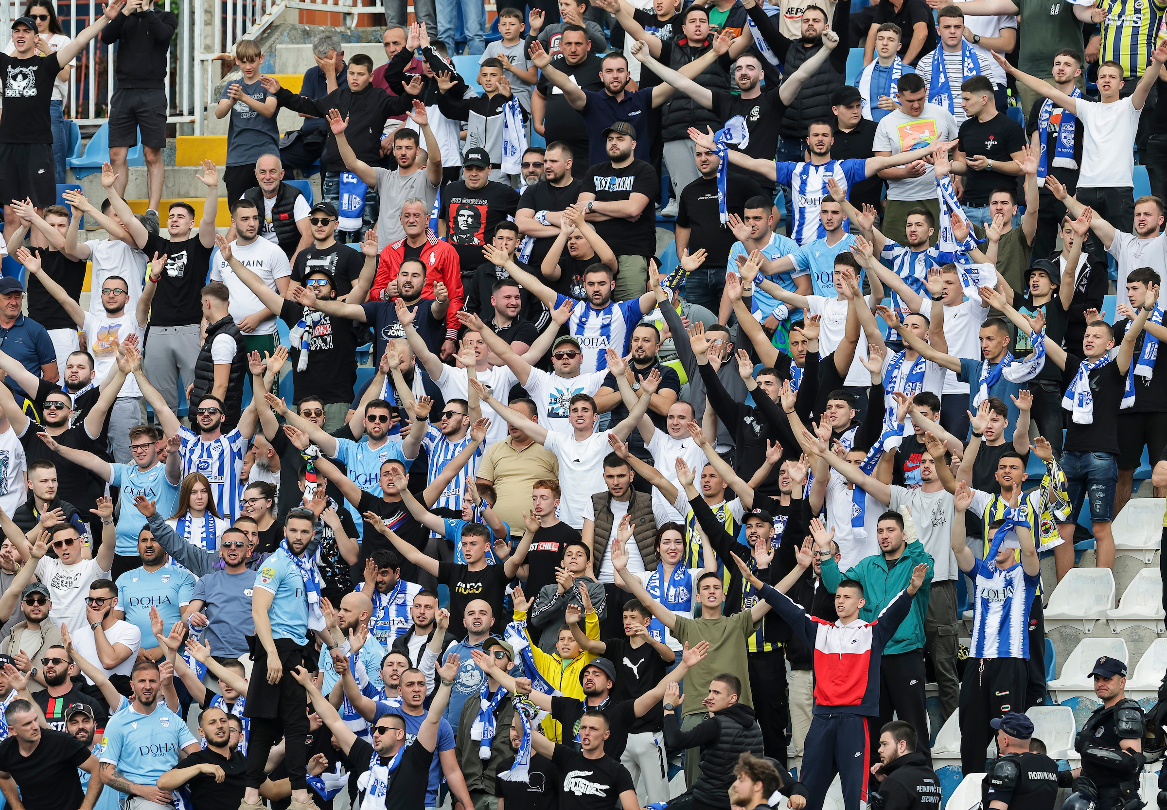 during the Mozzart Super Liga 2024/2025 Play Off match between Novi Pazar and Partizan at stadium City Stadium of Novi Pazar on May 04, 2025 in Novi Pazar, Serbia. (Photo by Srdjan Stevanovic/Starsport.rs ©)