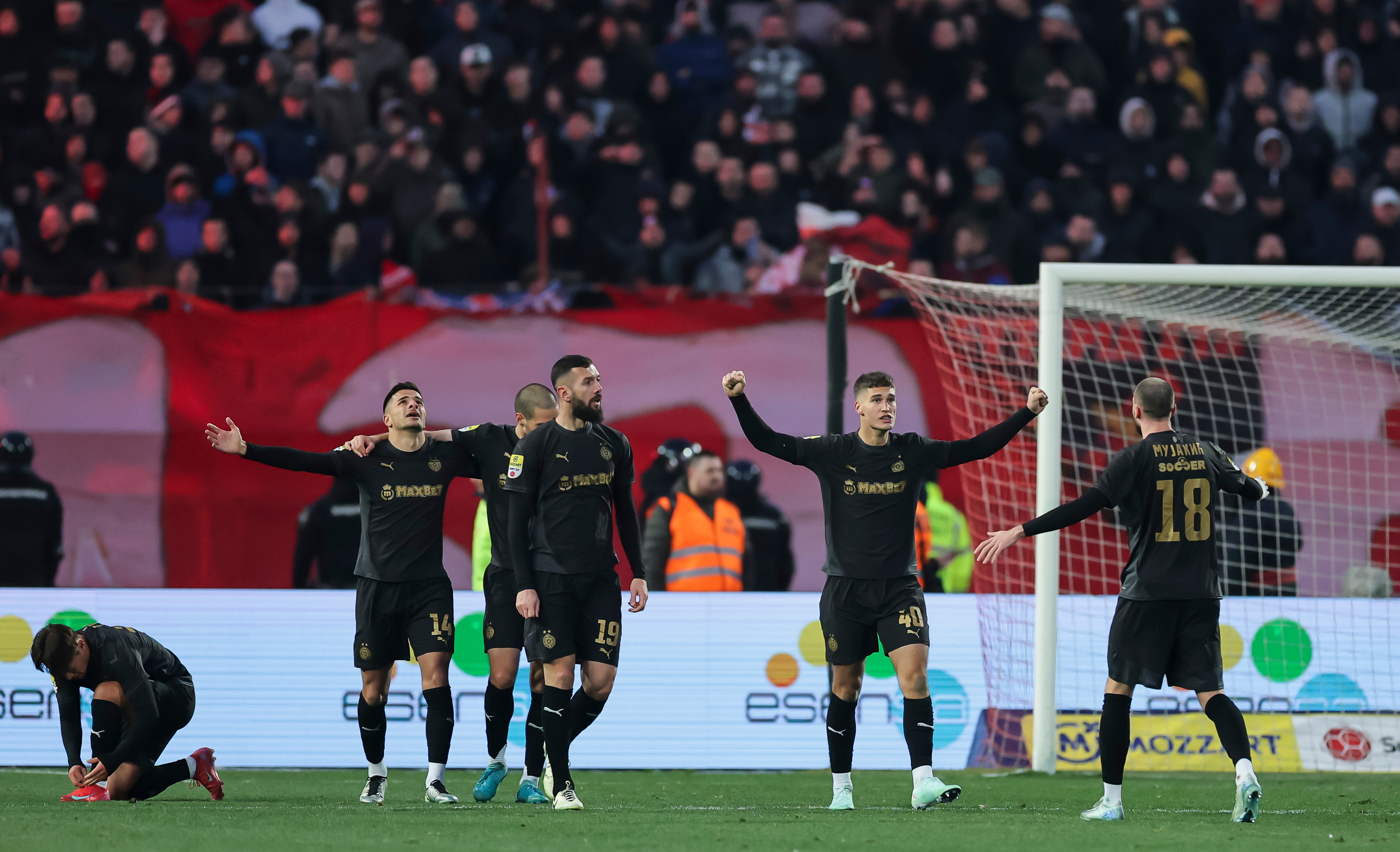 during the Mozzart Super Liga 2024/2025 match between Crvena Zvezda and Partizan at stadium Rajko Mitic on February 22, 2025 in Belgrade, Serbia. (Photo by Srdjan Stevanovic/Starsport.rs ©)
