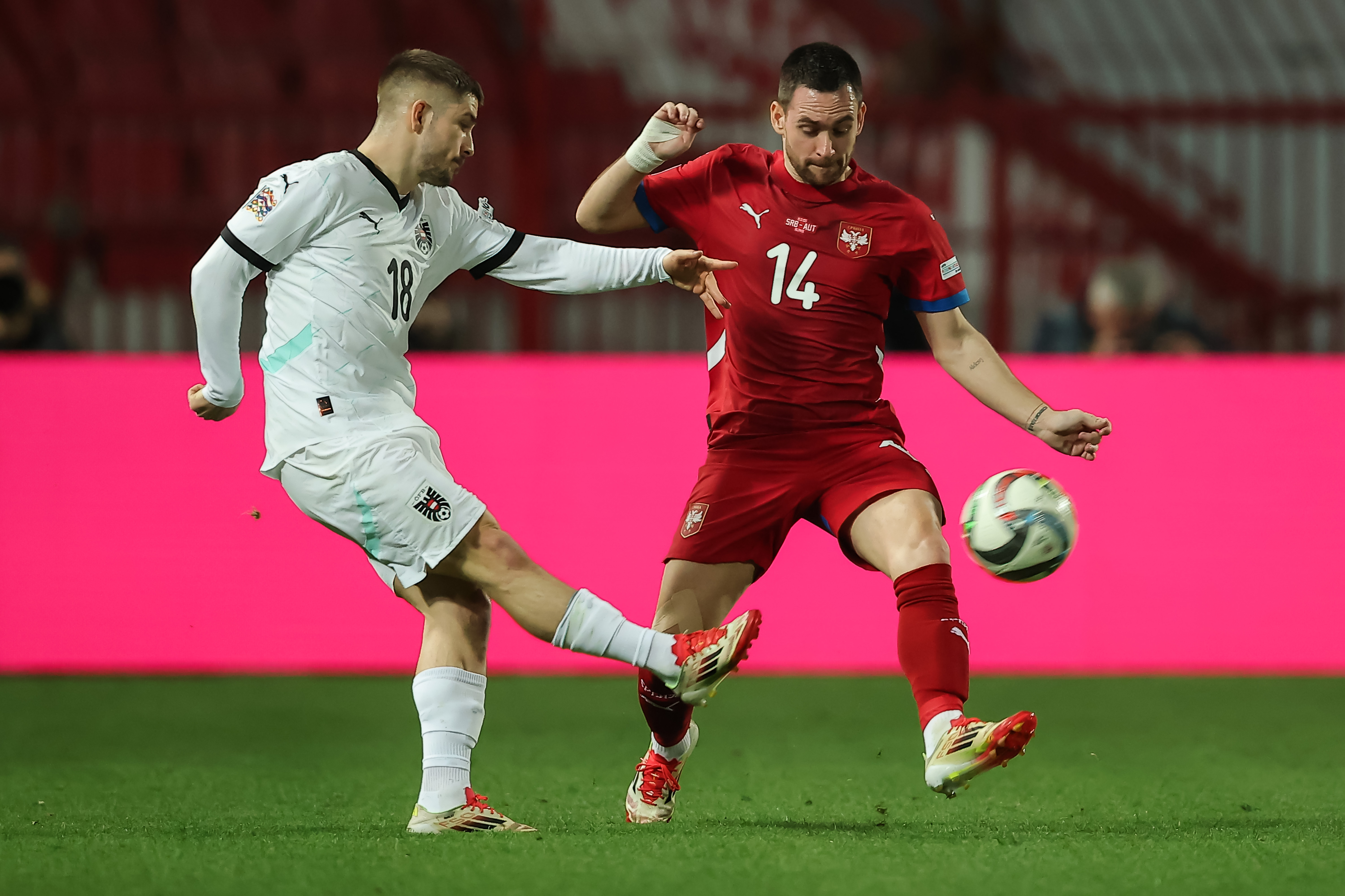 Serbia v Austria, UEFA Nations League, Play-offs, 2nd leg, in Belgrade, Serbia on March 23, 2025.
 (credit image &amp; photo: Pedja Milosavljevic / STARSPORT)