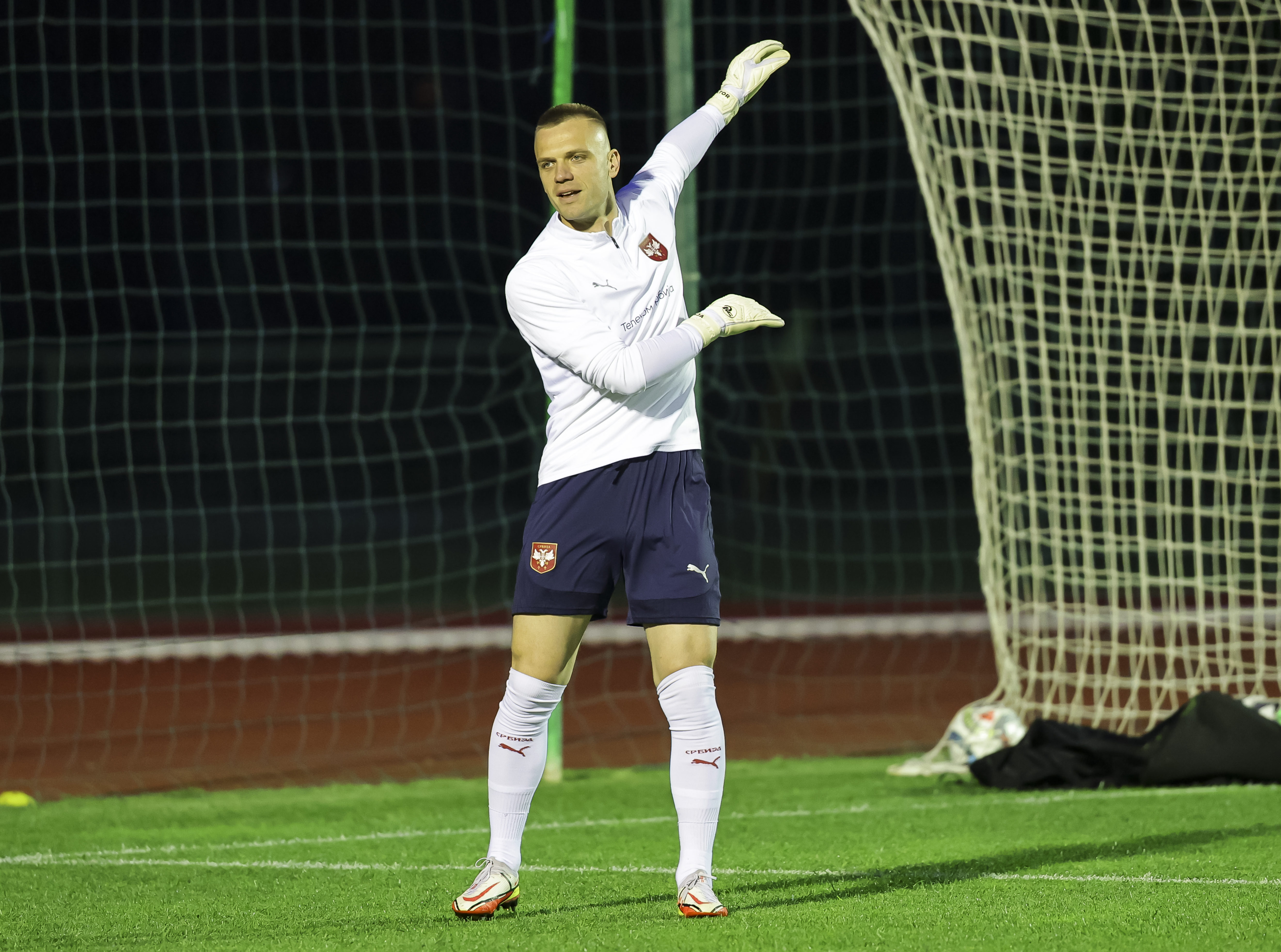 goalkeeper Aleksandar Jovanovic during the training session at Sports center FSS on March 17, 2025 in Stara Pazova , Serbia. (Photo by Srdjan/Starsport.rs ©)
