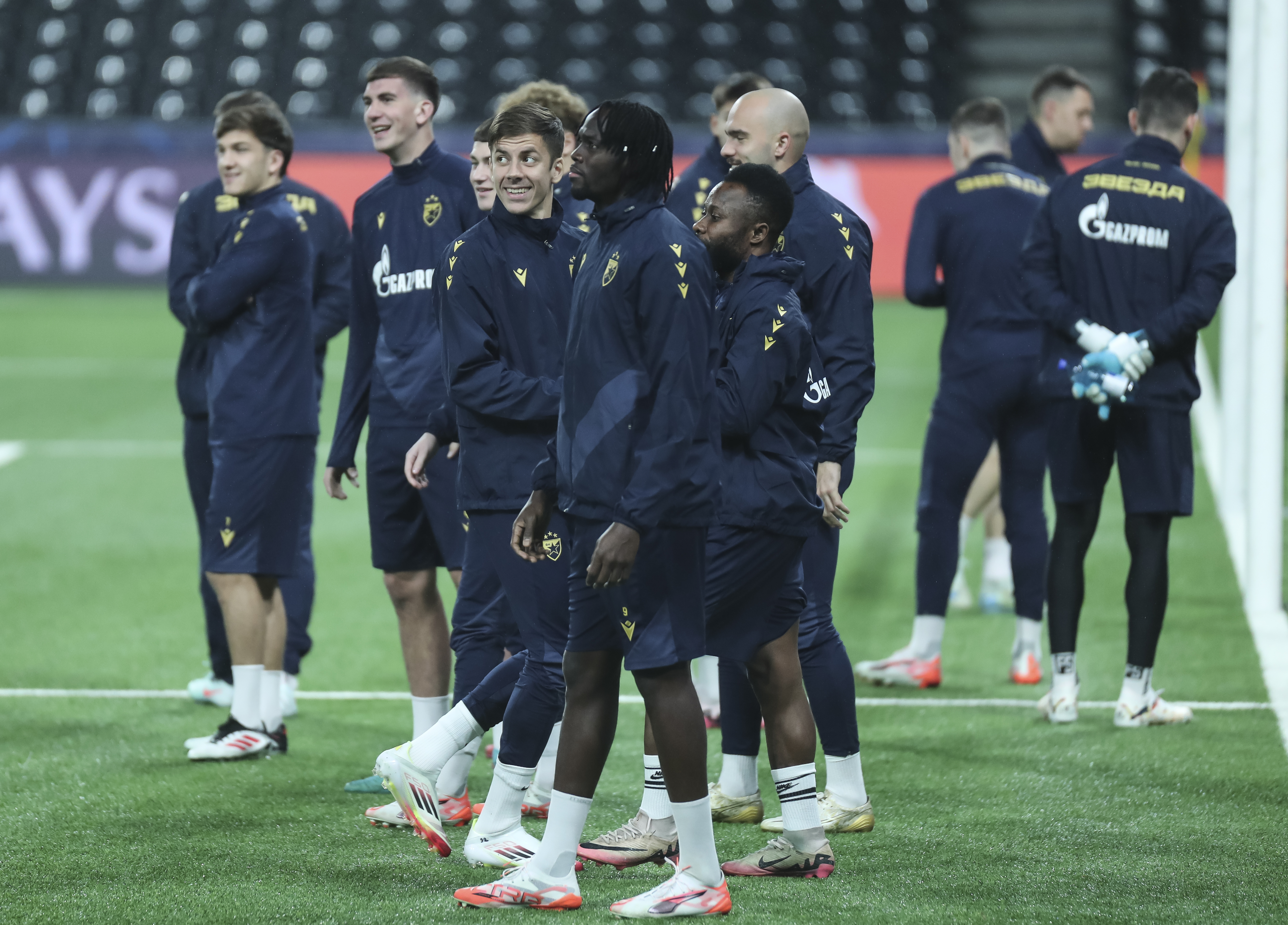 during the training session prior to the UEFA Champions League 2024/25 League Phase MD8 match between BSC Young Boys and FK Crvena zvezda at the Wankdorf Stadium on January 28, 2025 in Bern, Switzerland. (Photo by Andrija Sokovic/Starsport)