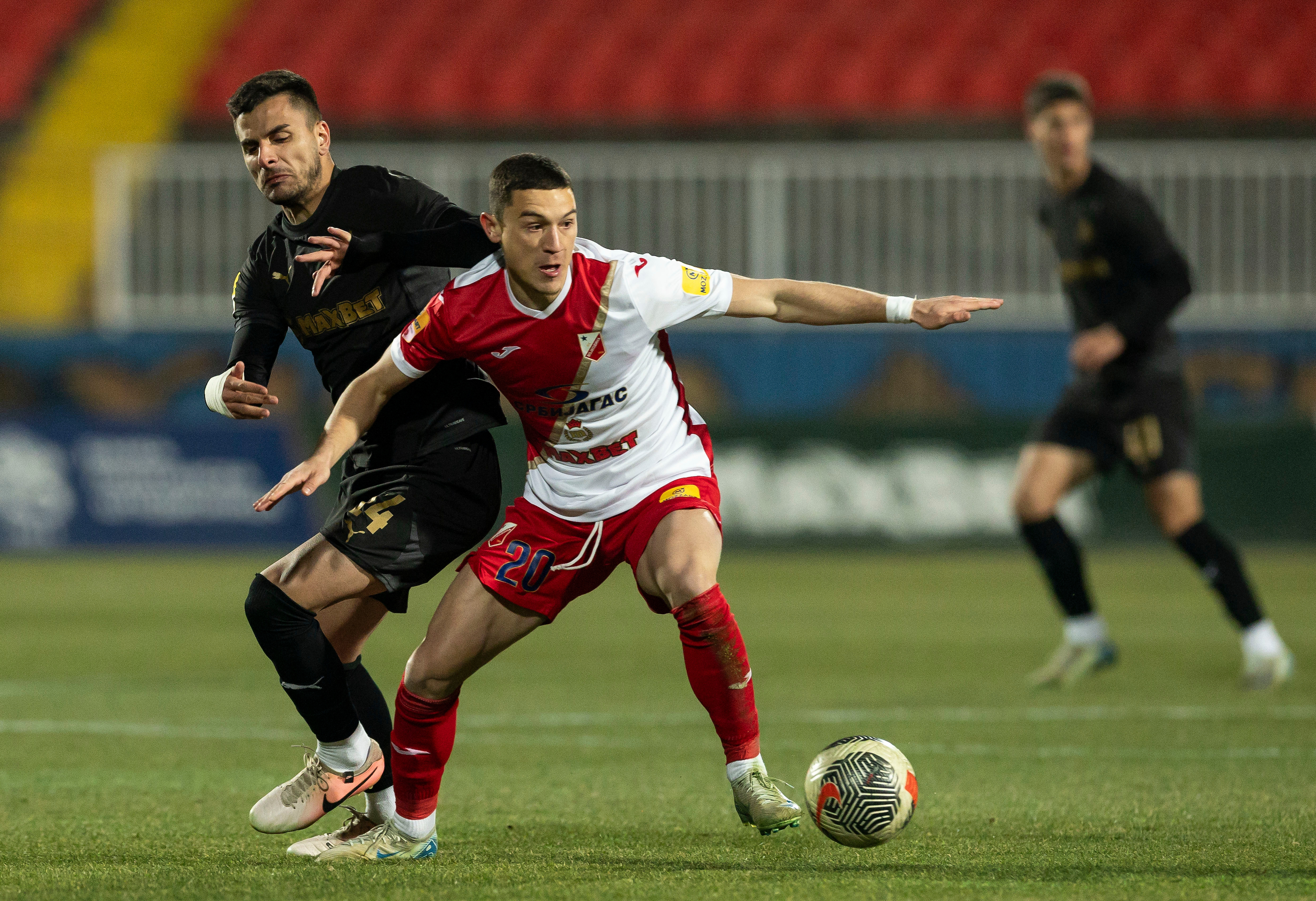 during the Mozzart Super Liga 2024/2025 Play Off match between Vojvodina and Partizan at stadium Karadjordje on October 02, 2025 in Novi Sad, Serbia. (Photo by Srdjan Stevanovic/Starsport.rs ©)