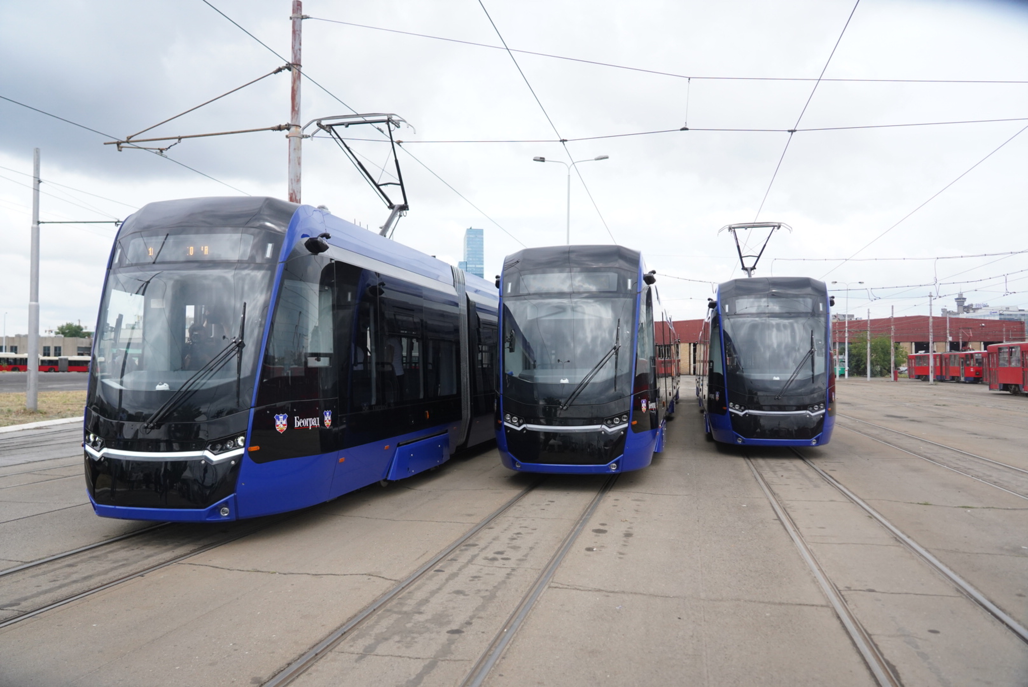 At the GSP Belgrade tram depot in New Belgrade, Belgrade Mayor Aleksandar Sapic presented the new Belgrade trams that will be on the streets of Belgrade from Tuesday, July 29.