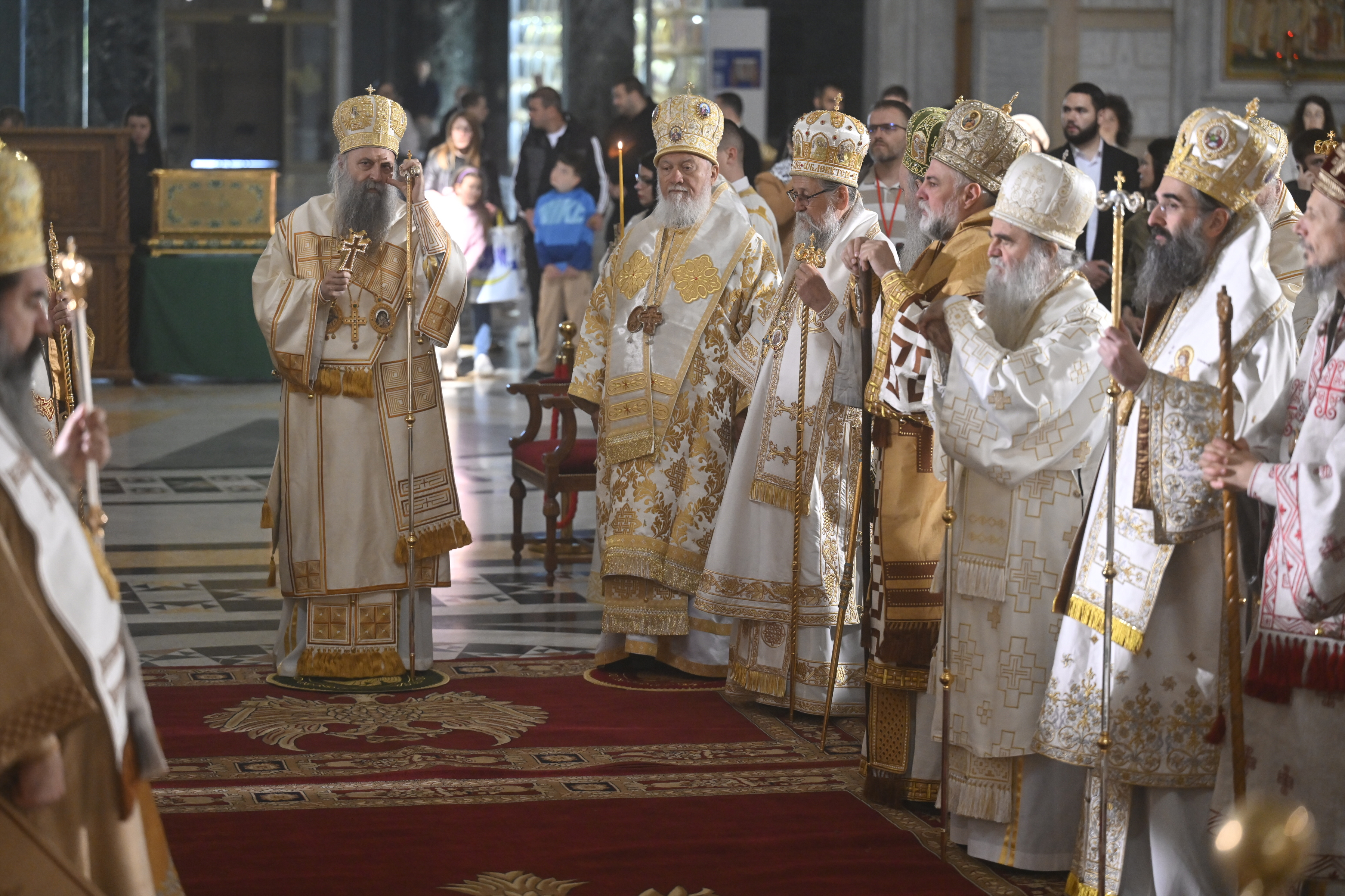 The Holy Synod of Bishops of the Serbian Orthodox Church has convened the Holy Assembly of Bishops for its regular session, which began solemnly with a conciliar holy liturgy in the Memorial Temple of Saint Sava in Vracar.